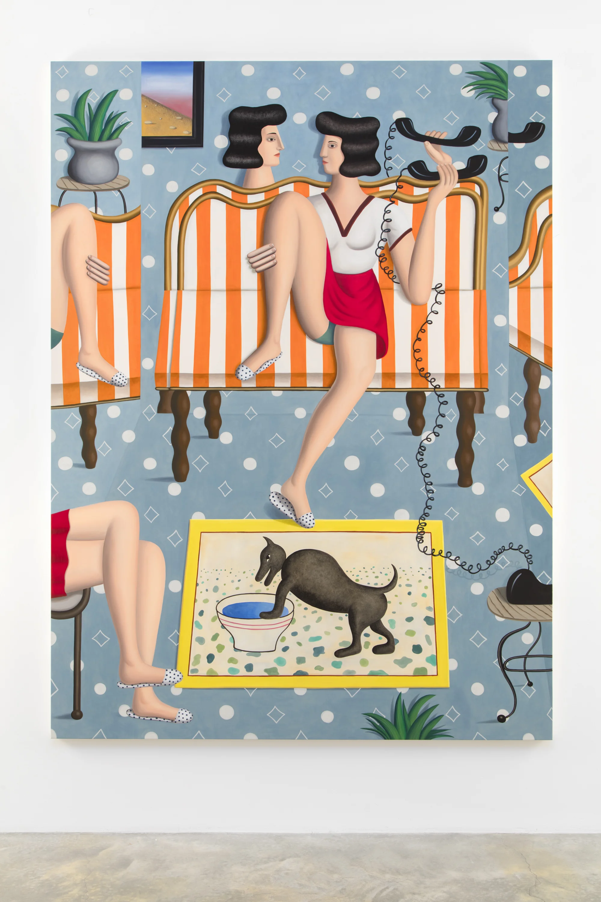 Jonathan Gardner, Connection, 2016, Oil on linen, 81 x 60" / 205.7 x 152.4cm. Photo: Jean Vong