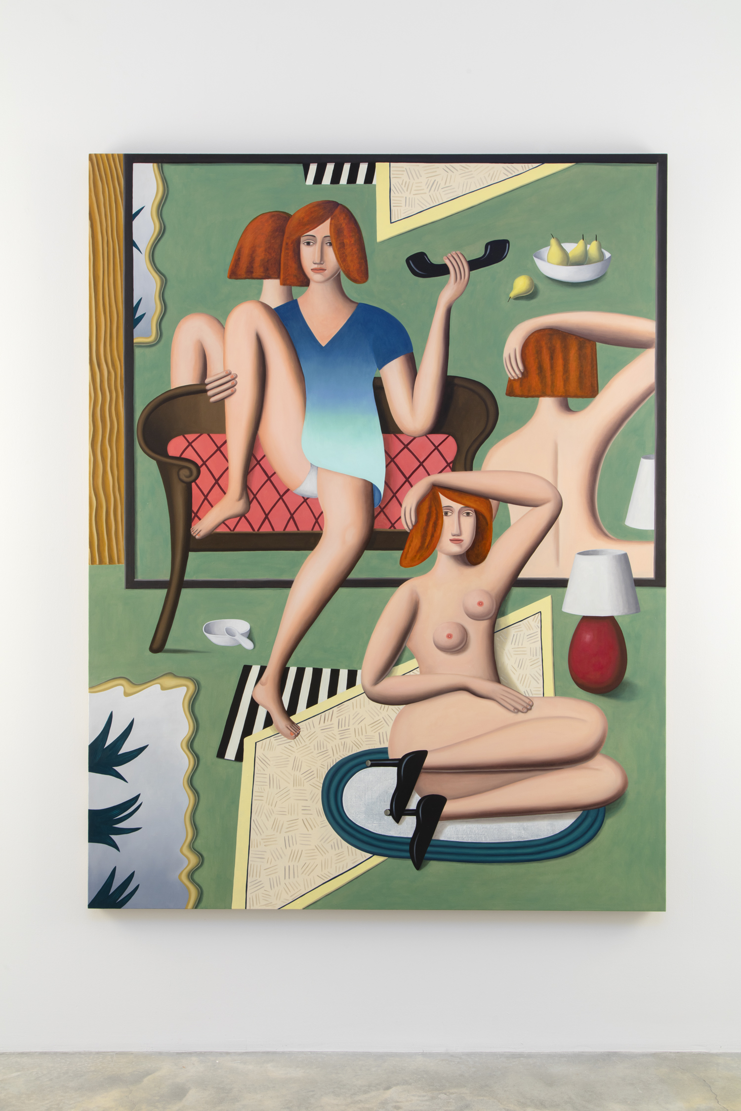 Jonathan Gardner, In the Mirror, 2016, Oil on linen, 68 x 52" / 172.72 x 132.08cm. Photo: Jean Vong
