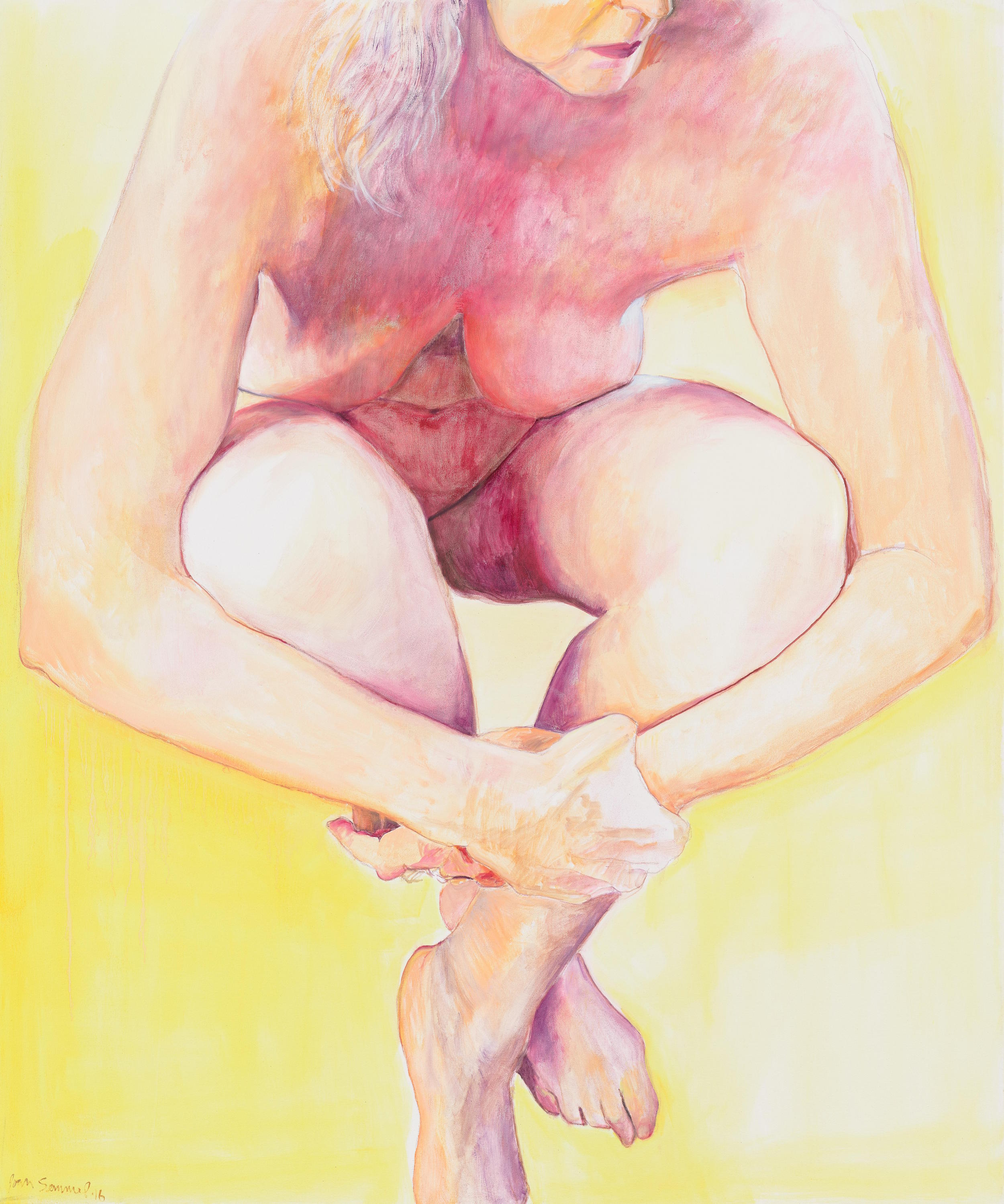Joan Semmel, Embrace, 2016, Oil on canvas, 72 x 60 in, (182.88h x 152.4w cm) Courtesy Alexander Gray Associates, New York © 2016 Joan Semmel/Artists Rights Society (ARS), New York