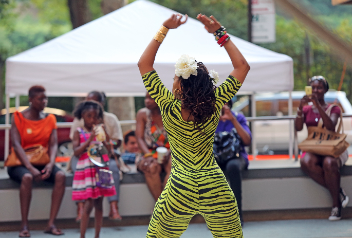 During a performance at El Museo del Barrio. Courtesy of the artist. 