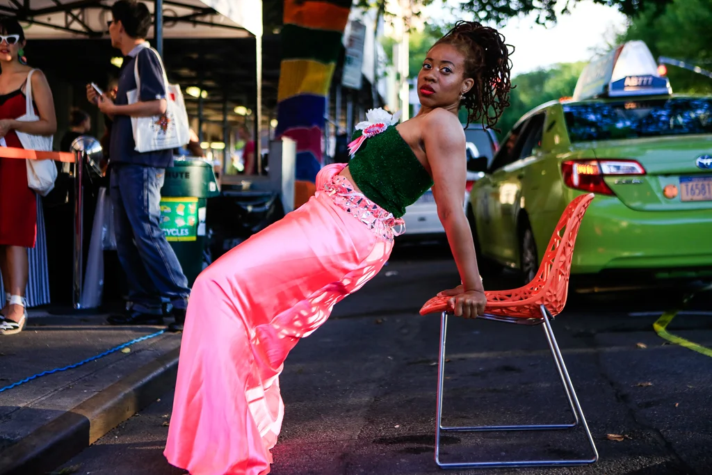 From the performance Stopping Traffic . Courtesy of the artist.