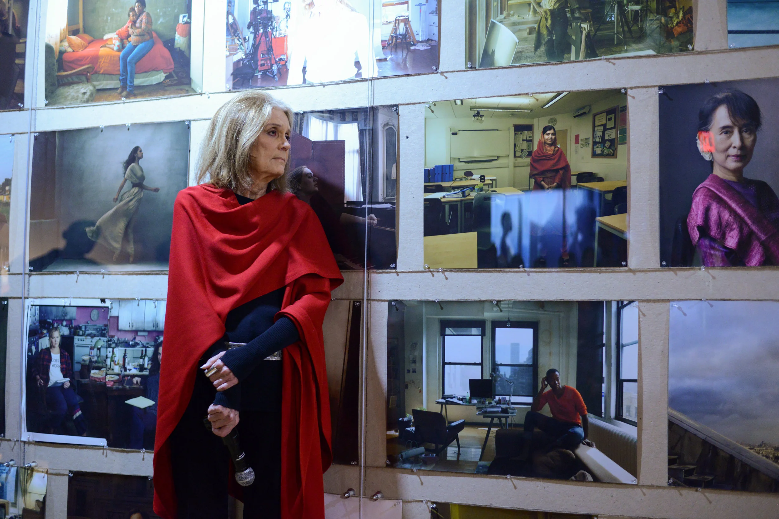 Gloria Steinem at WOMEN: New Portraits, commissioned by UBS. The former Bayview Correctional Facility, the future home of The Women’s Building, 18 November – 11 December 2016 © Casey Kelbaugh