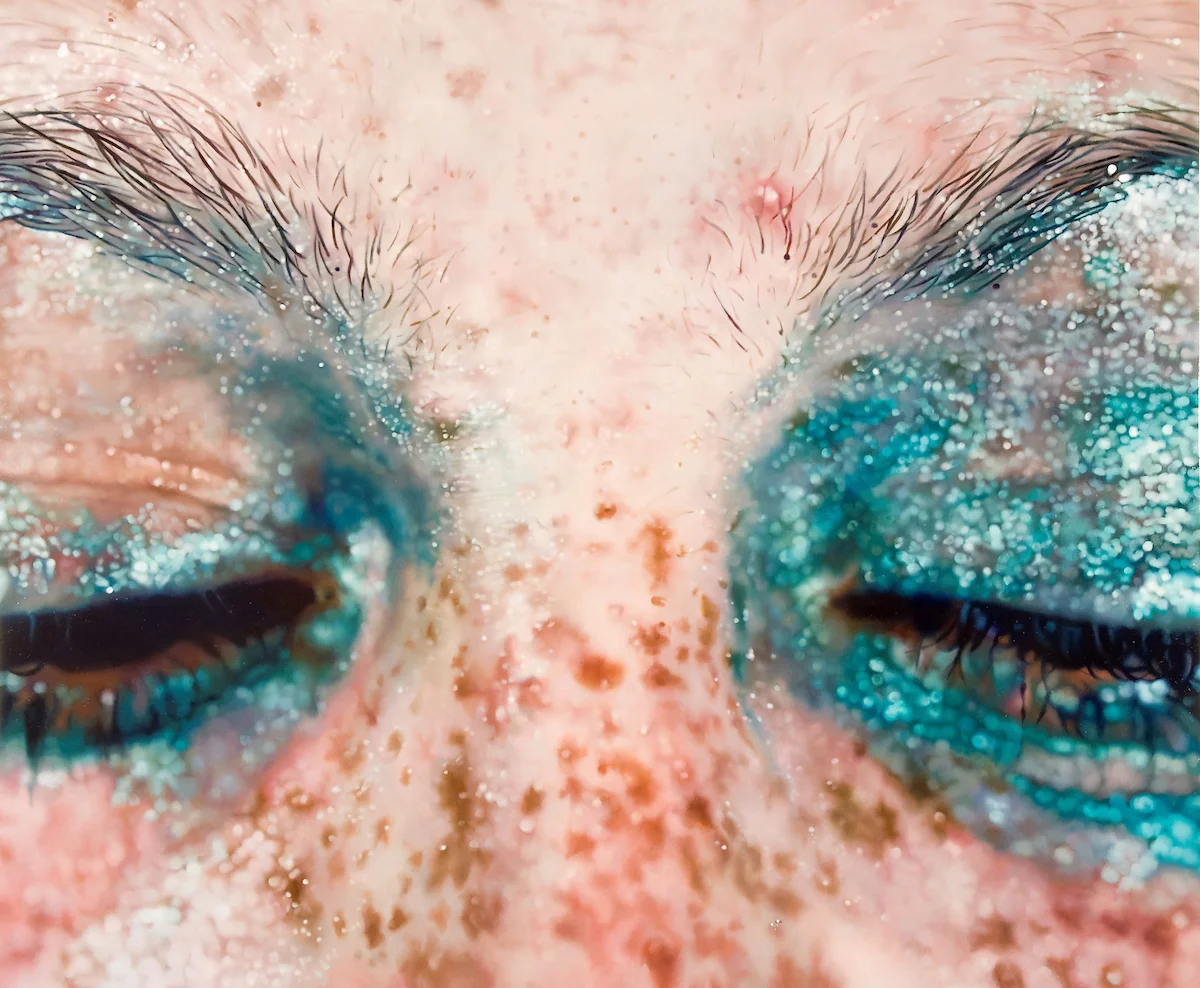 Marilyn Minter (American, born 1948). Blues Poles, 2007. Enamel on metal, 60 x 72 in. (152.54 x 182.9 cm) Private collection, Switzerland. 