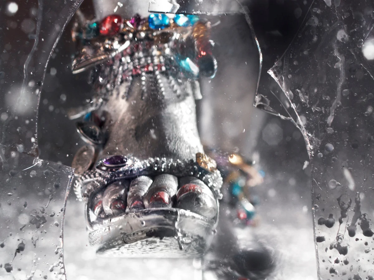Marilyn Minter (American, b. 1948). Still from Smash, 2014. HD digital video, 7 min., 55 sec. Courtesy of the artist, Salon 94, New York, and Regen Projects, Los Angeles