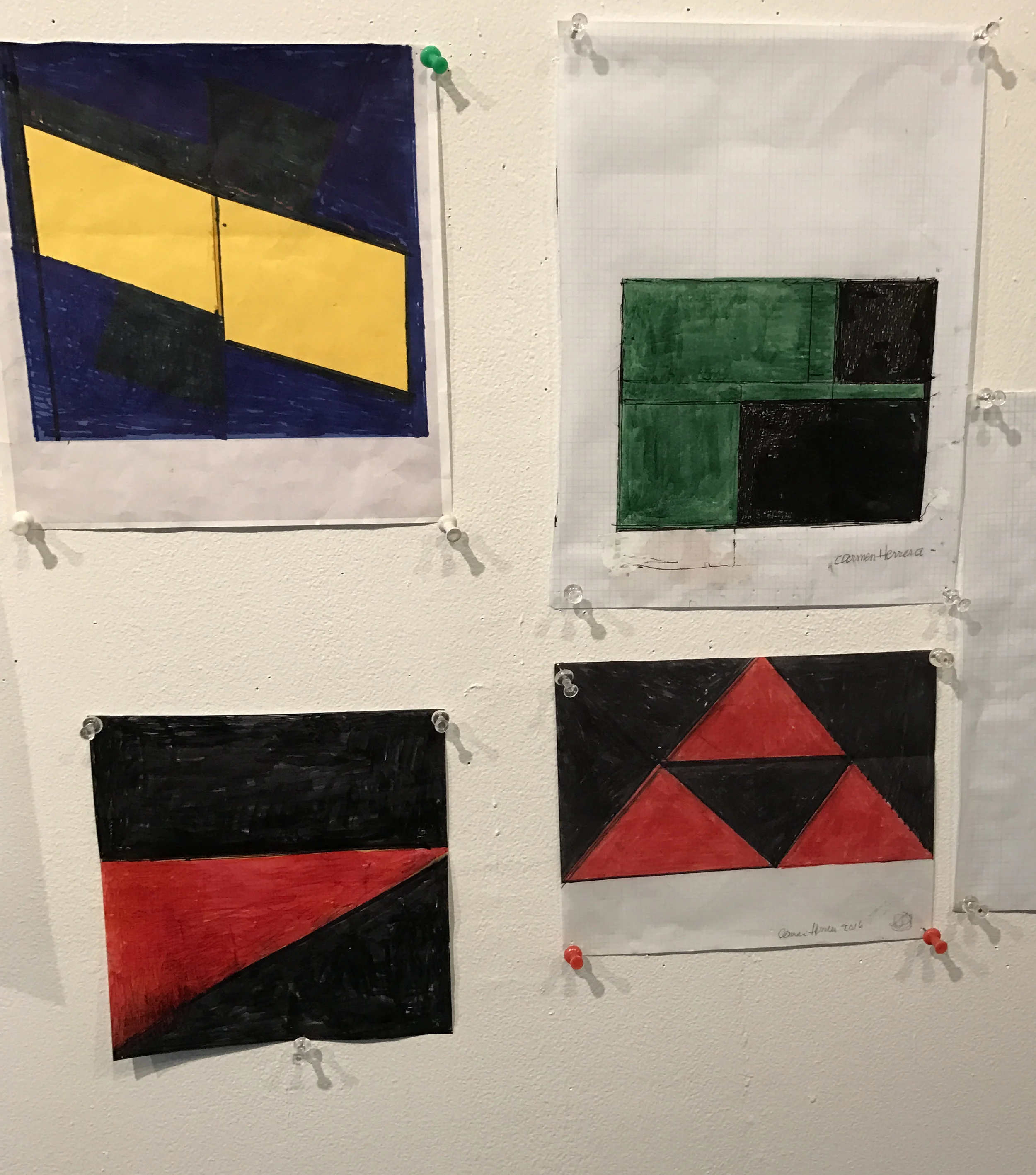 In the studio with Carmen Herrera, Union Square, Jan 2017. 