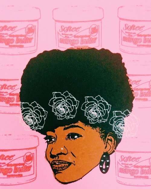  Angela Pilgrim, “Afro Puff ll”, 2015, print