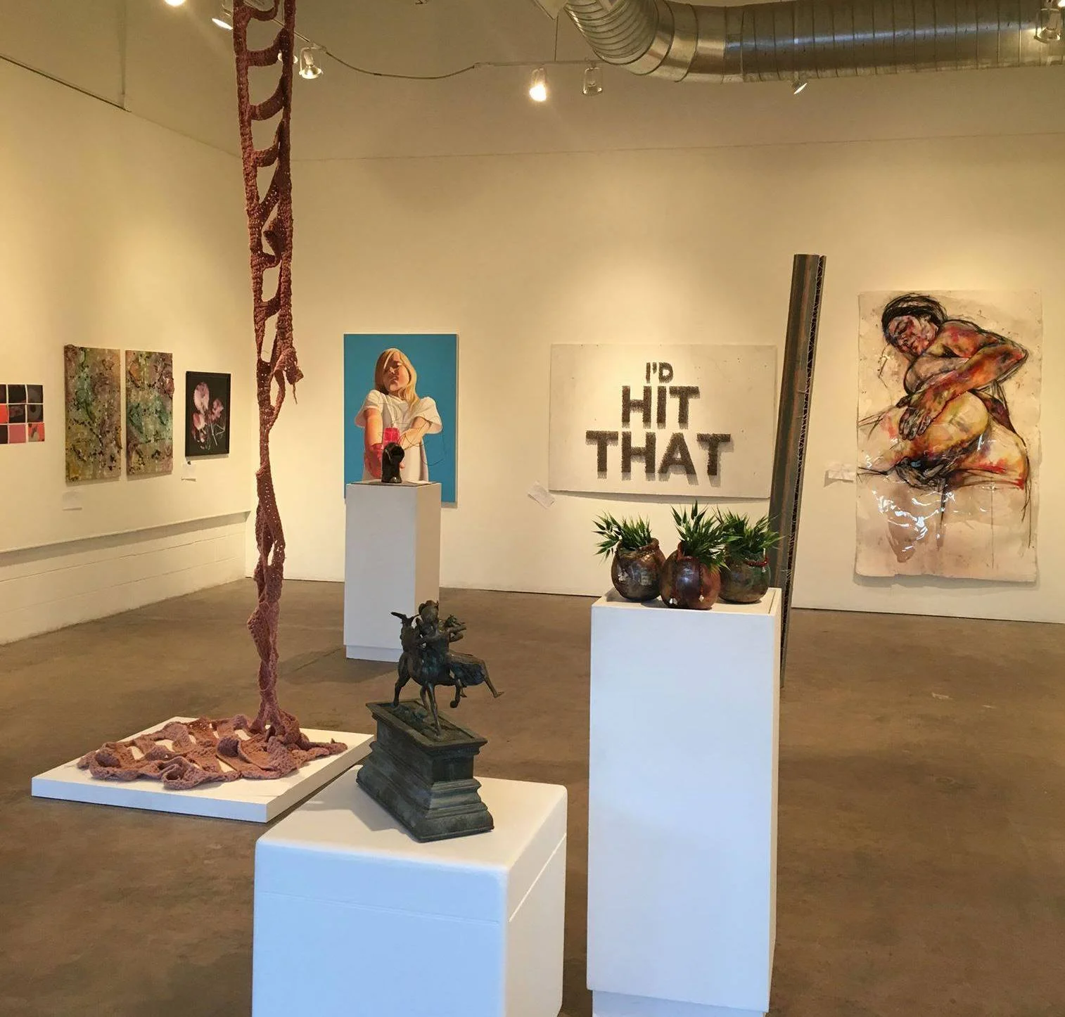 Installation view of Nasty Women Exhibition at Texas Tech School of Art, 2017