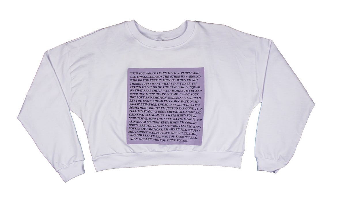  Drizzy Inflammatory Essays. Credit: Sweatshirt by Art Baby Girl sold at Tictail.