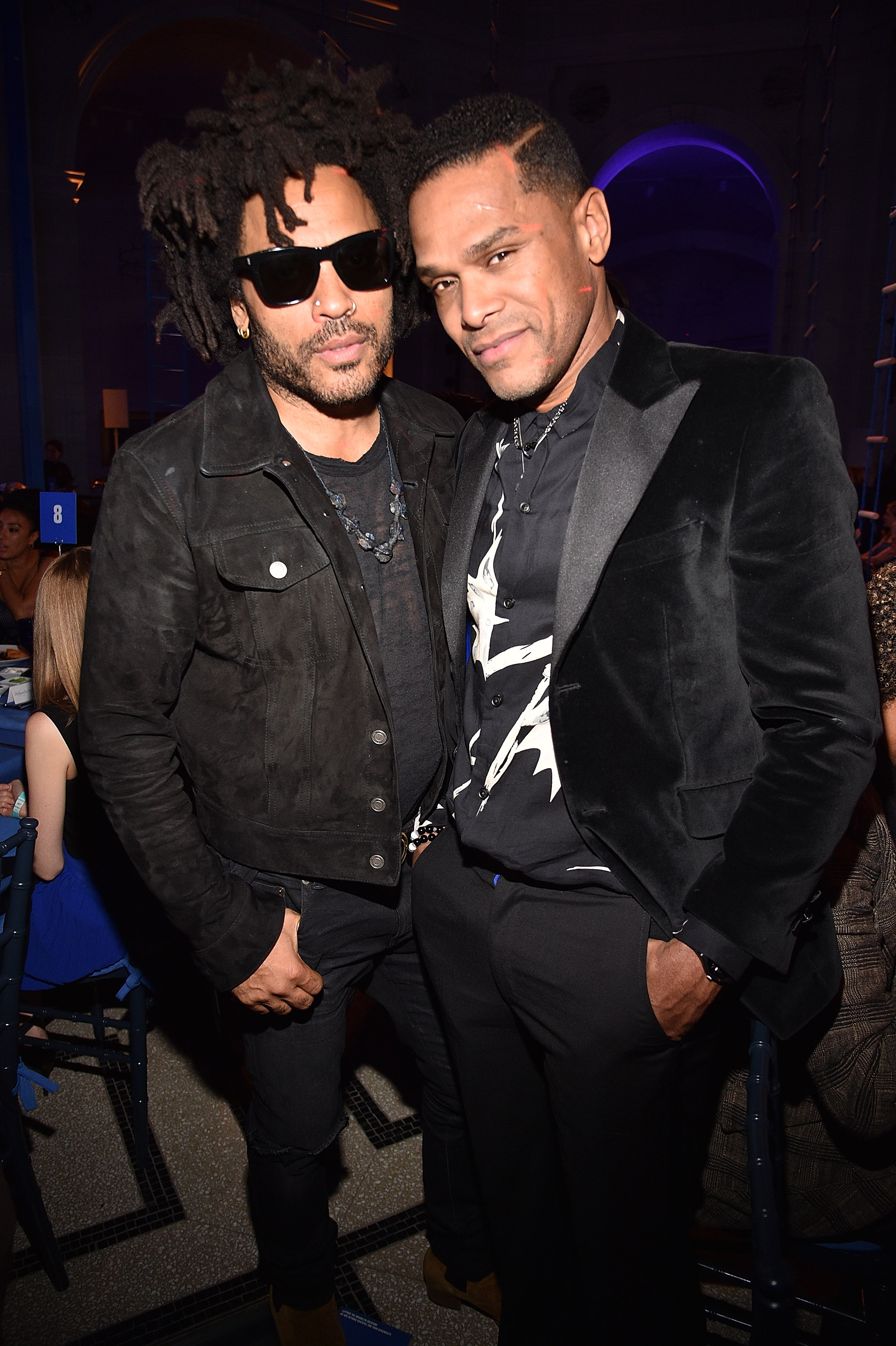 Lenny Kravitz and Maxwell (Photo by Kevin Mazur/Getty Images for the Brooklyn Museum)