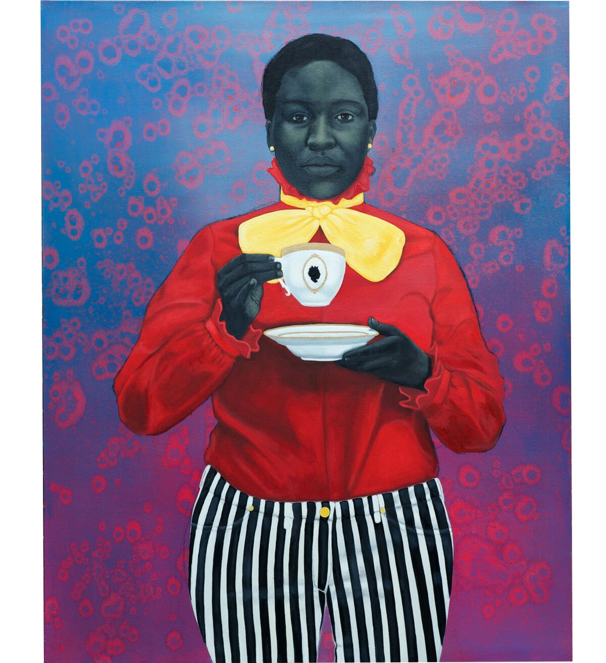 Amy Sherald, Grand Dame Queenie, 2013, oil on canvas, 54 x 43 in. (137.2 x 109.2 cm). Public Collection, National Museum of African American History and Culture, Washington, D.C. Courtesy the artist and Monique Meloche Gallery, Chicago.