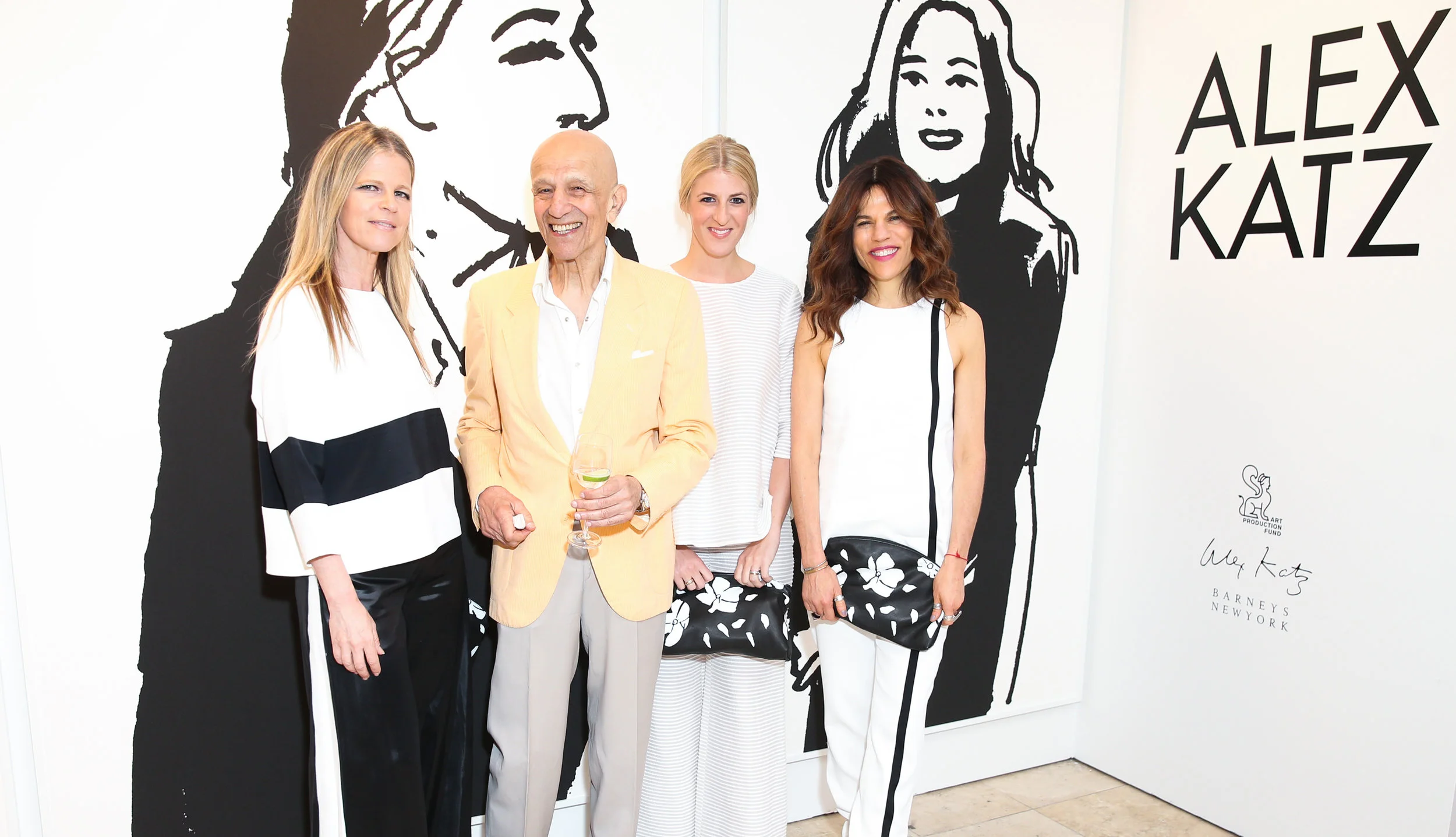 Yvonne Force-Villareal, Alex Katz,, Casey Fremont, and Doreen Remen. Credit: BFA