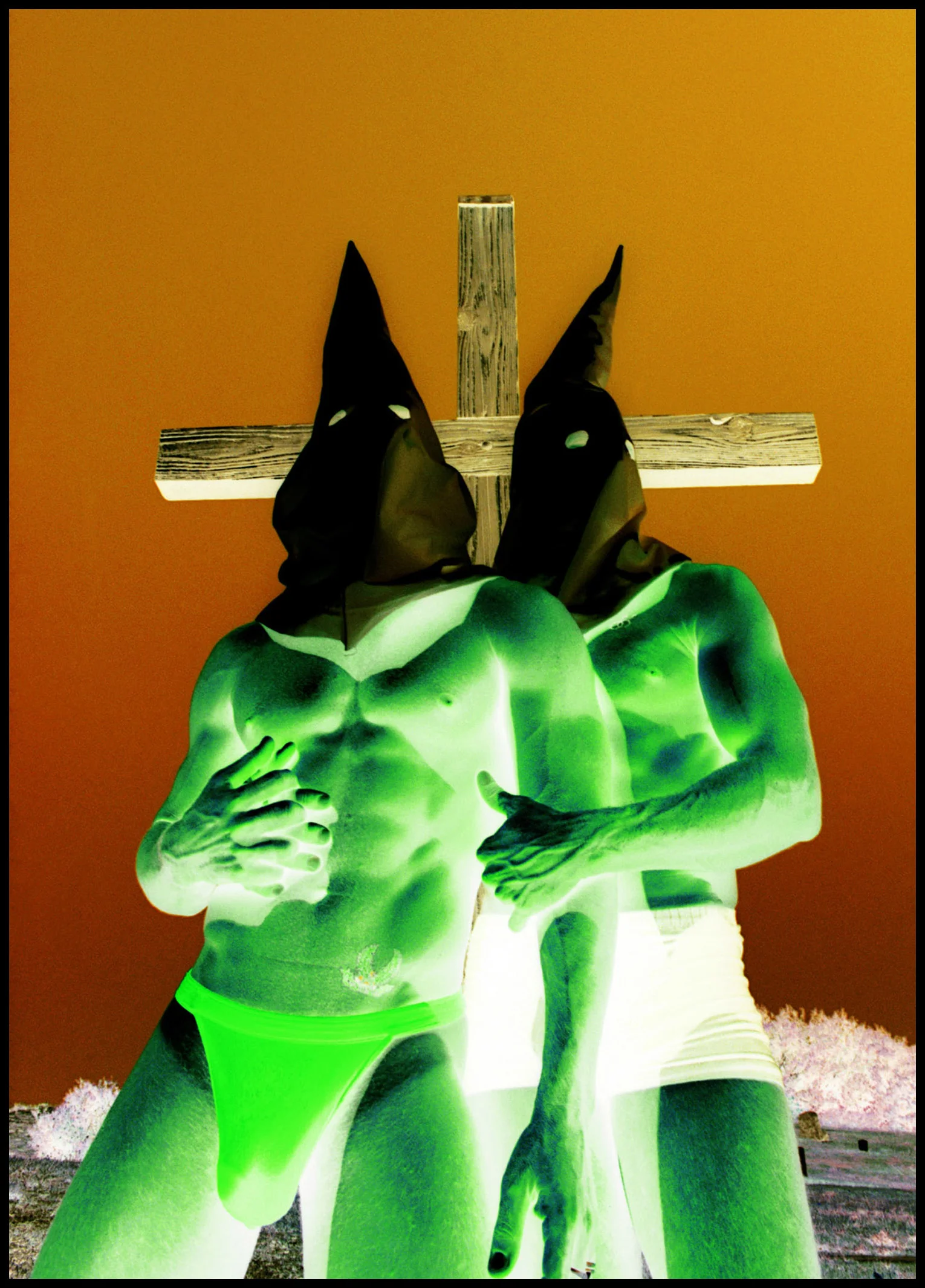 K is for KKK, from the AIDS Art series. Courtesy of the artist. 