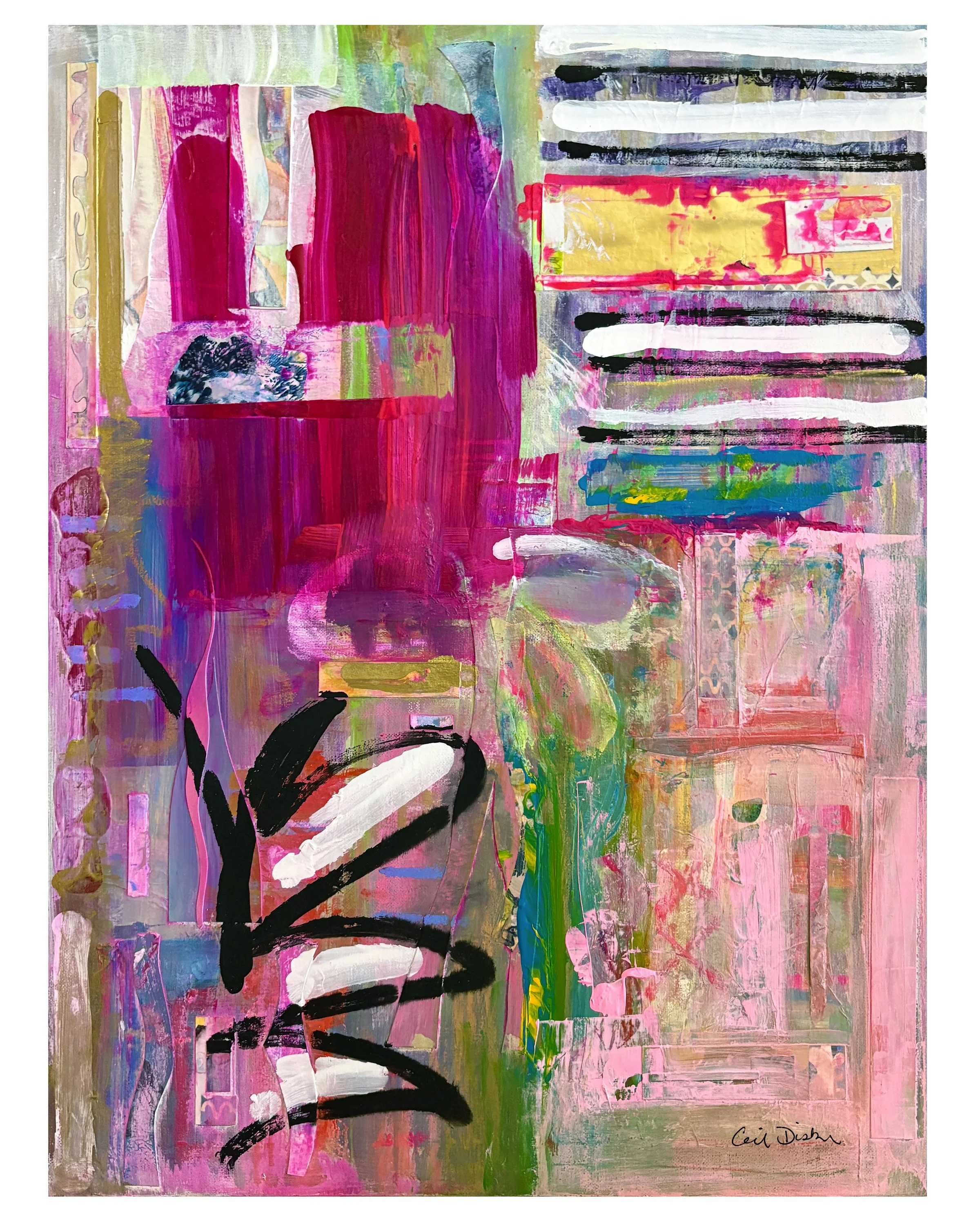 SMASH. 18x24 collage print. Ceil Diskin-2025.