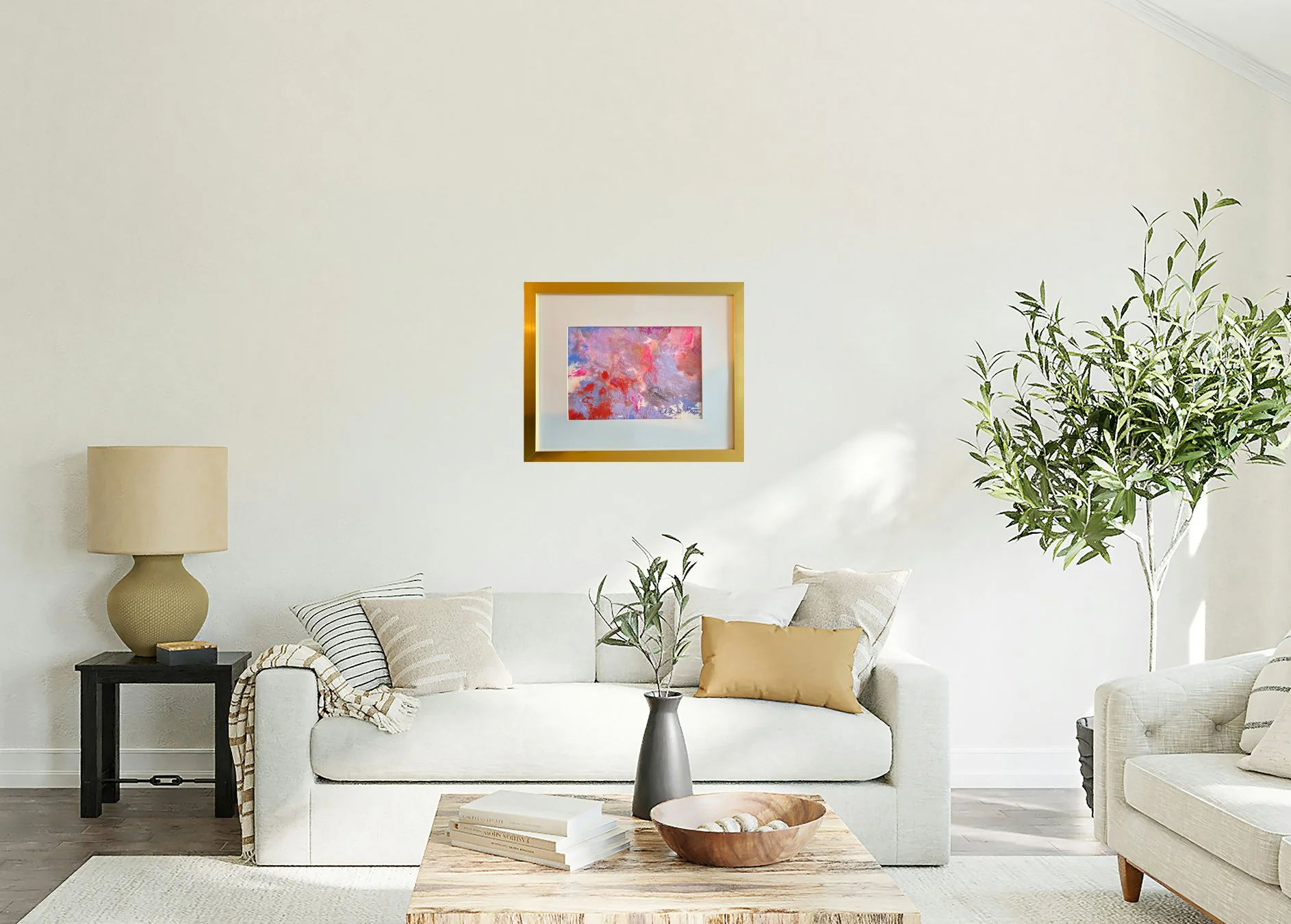 Petalyne over sofa