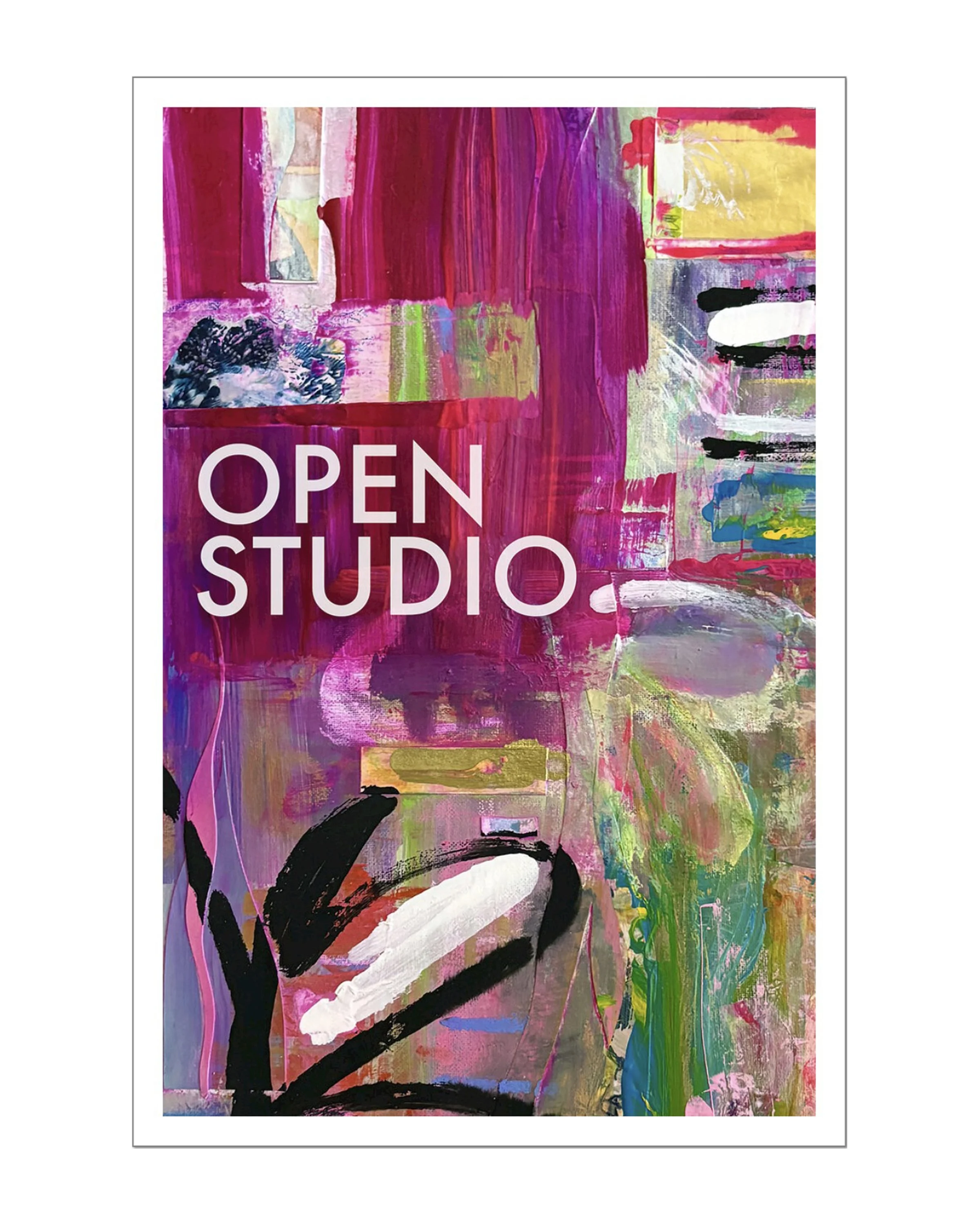 Open Studio 11x17 peel n stick poster with .5" border