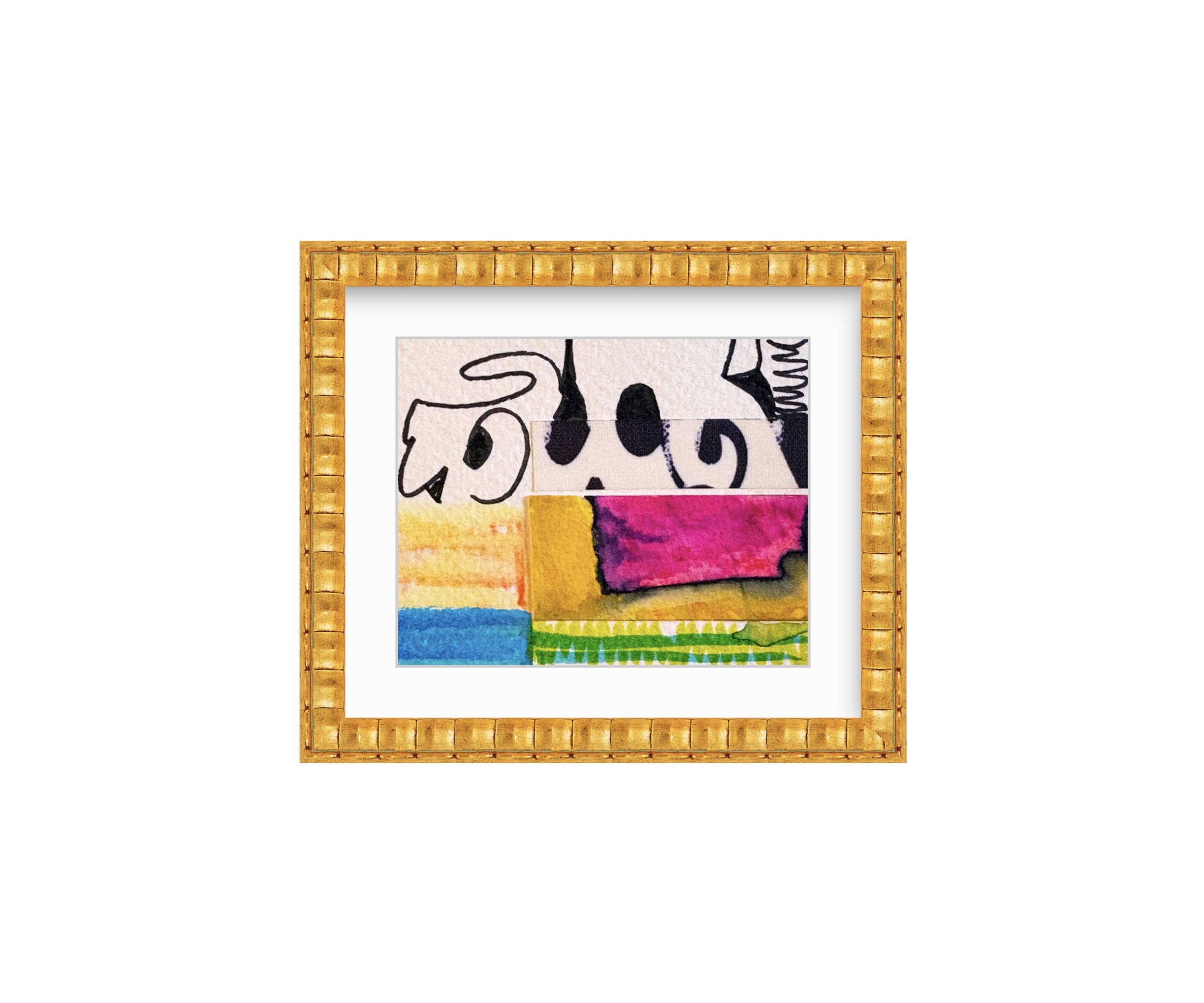Chanson, rippled gold frame, by Ceil Diskin