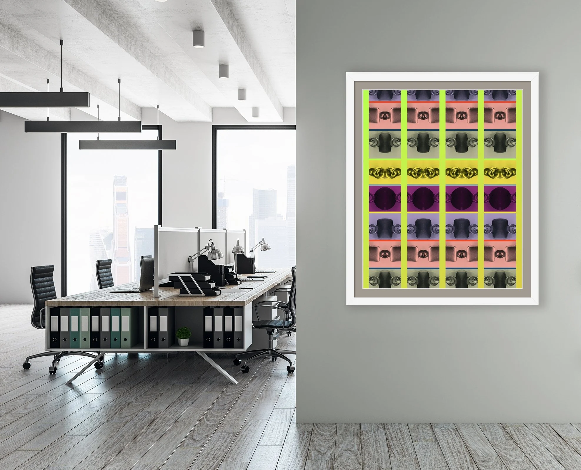 ZowLuxe. 16”x20” acrylic print in scene. Ceil Diskin, 2025.