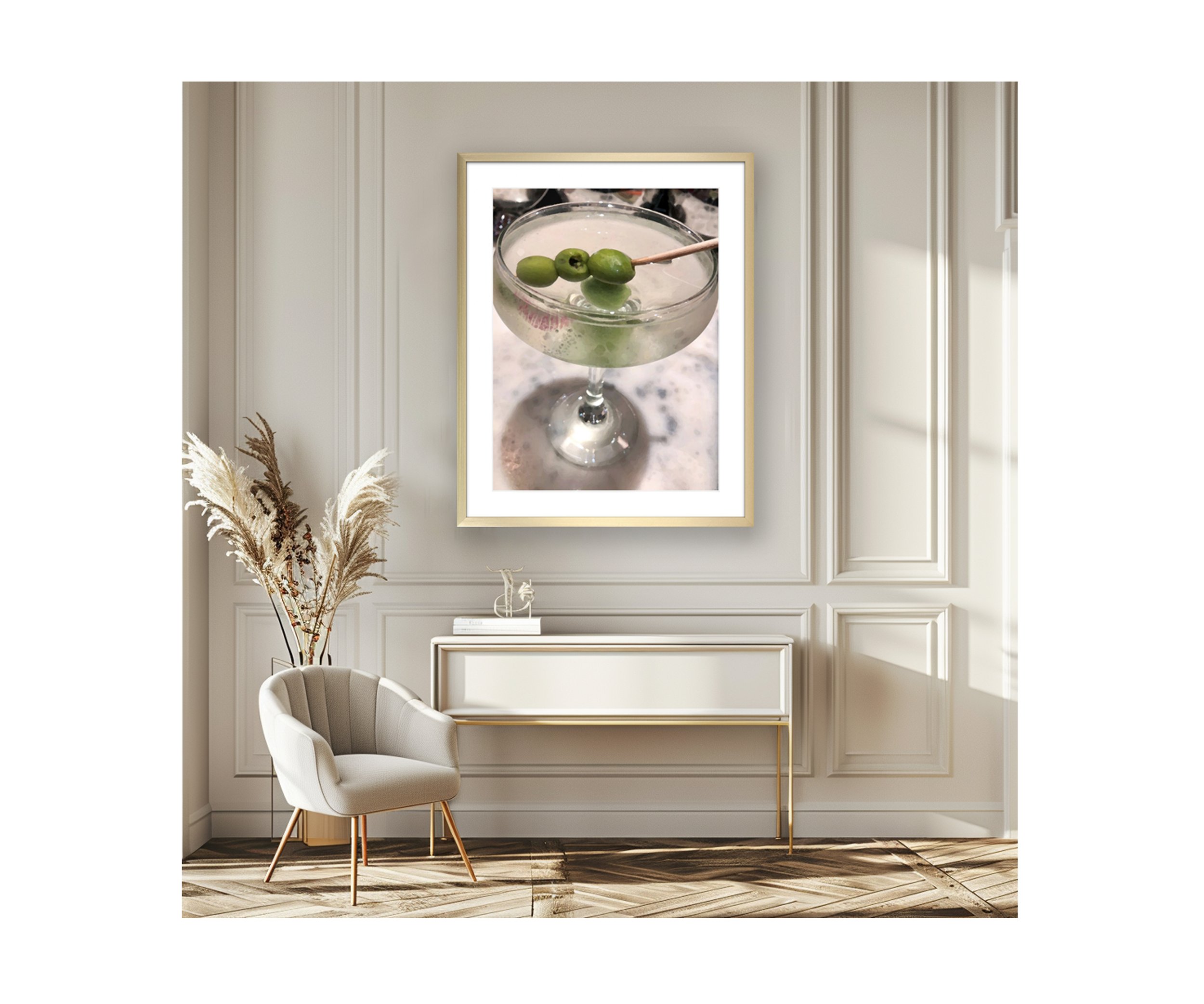 T.G.I.F, in beige foyer, by Ceil Diskin