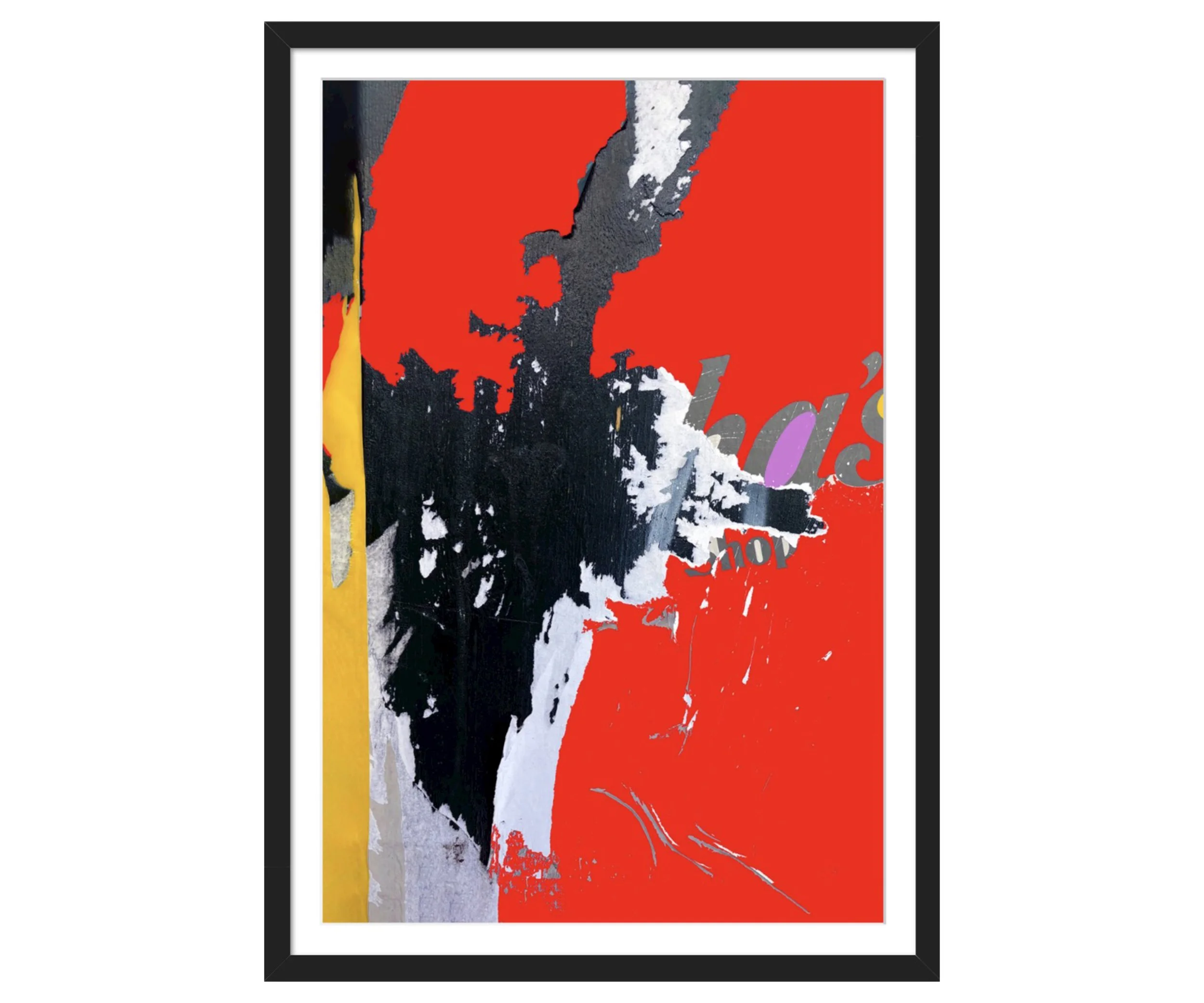 ha's Shop 16x24 digital photo collage, matted & framed.