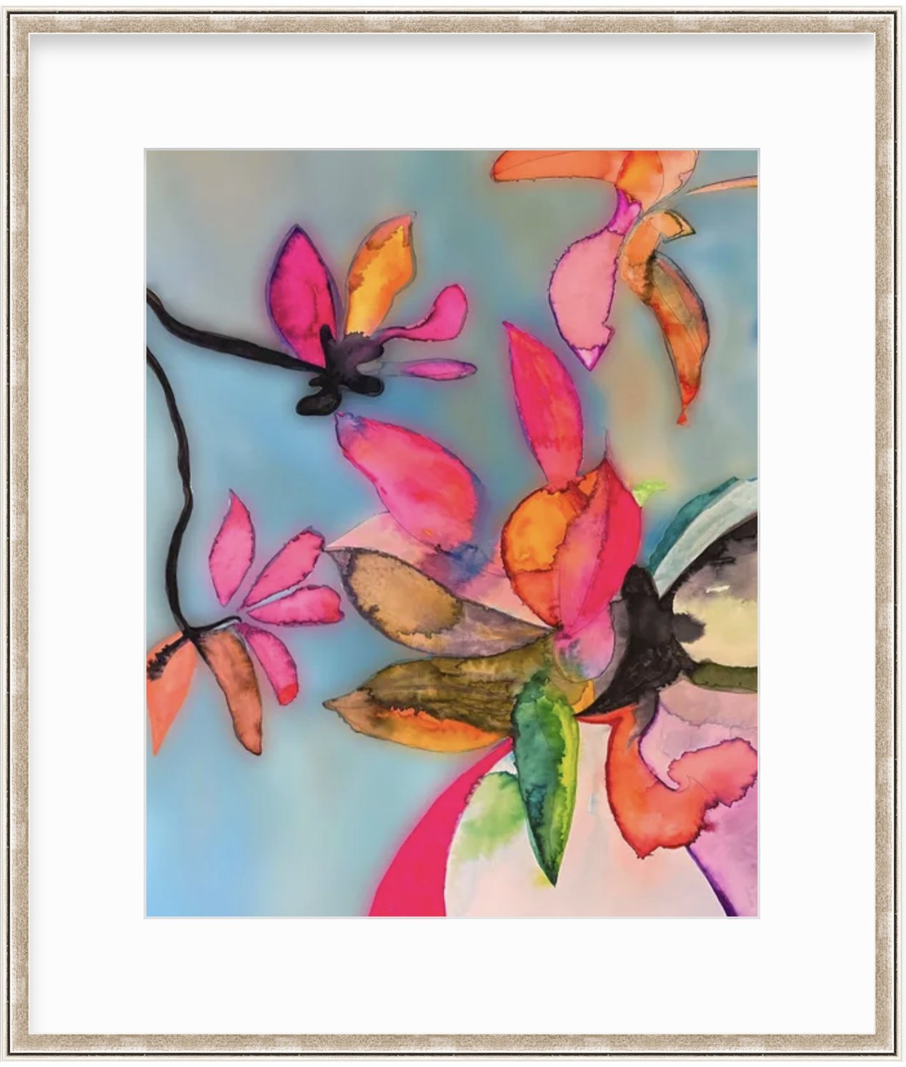 "Flowering Tree" Framed Digital Art Print