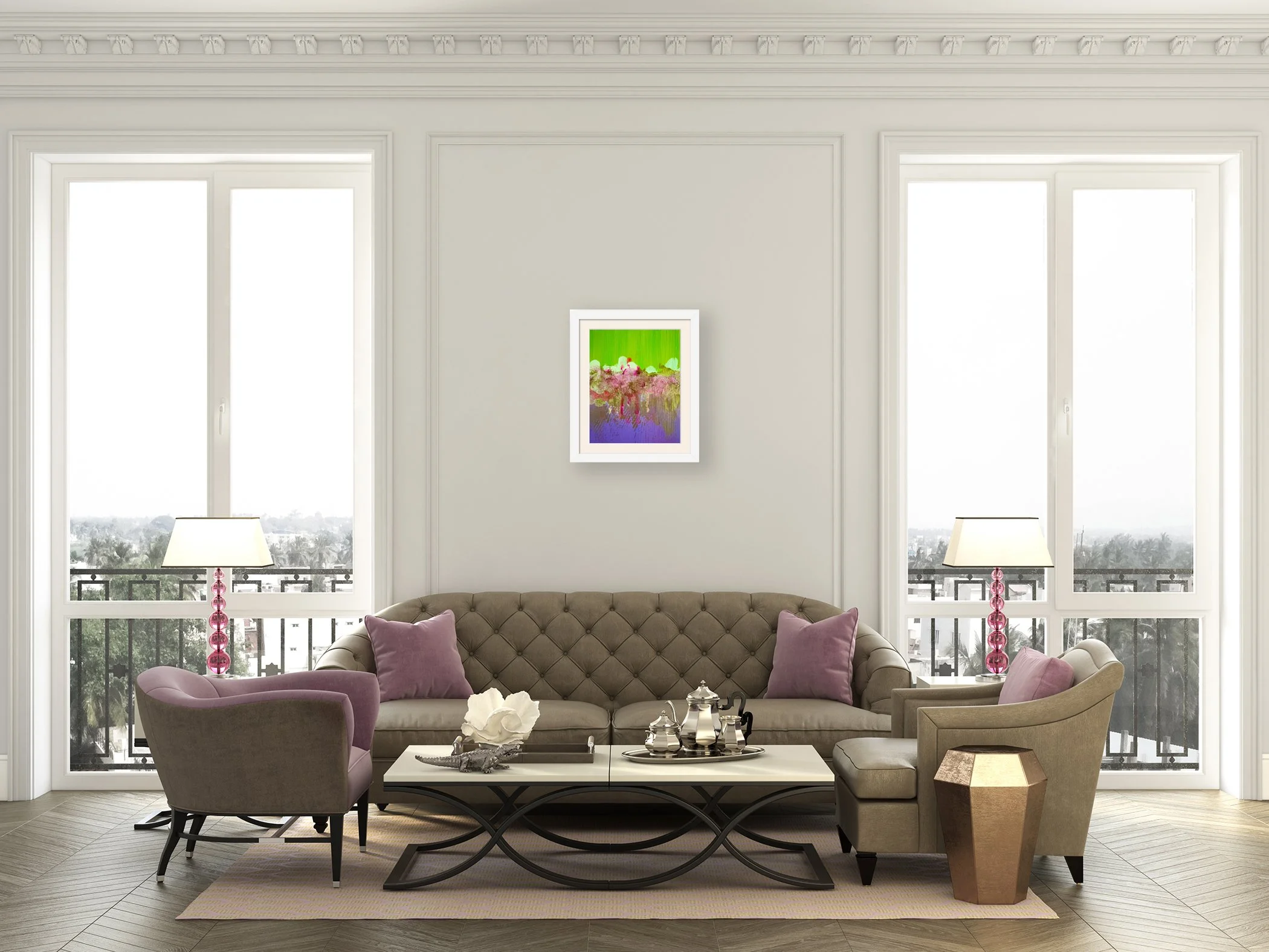 Giverny, 8x10 Giclée print, matted & framed, in scene. Ceil Diskin 2026.