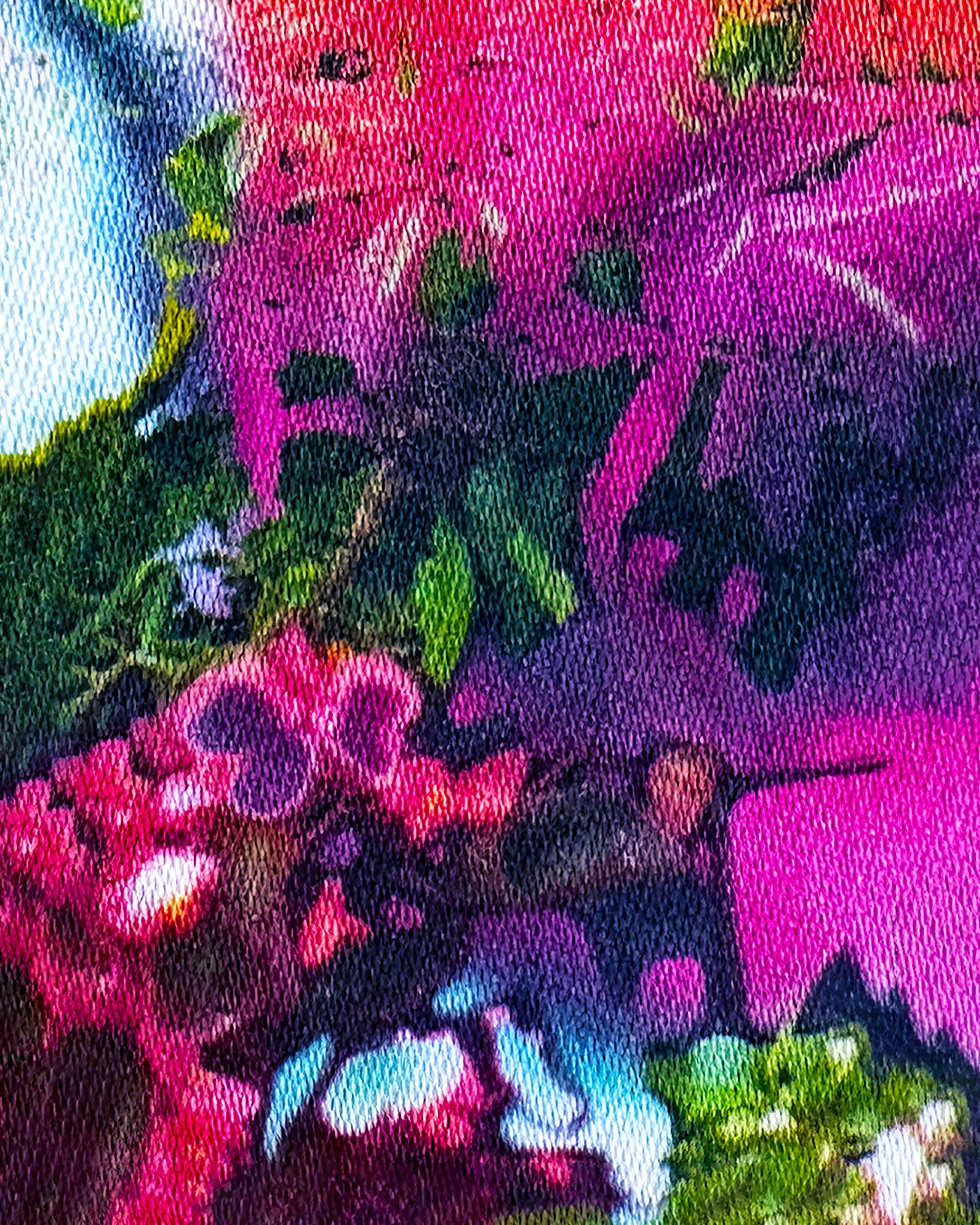 Flower Garden on Denim - detail