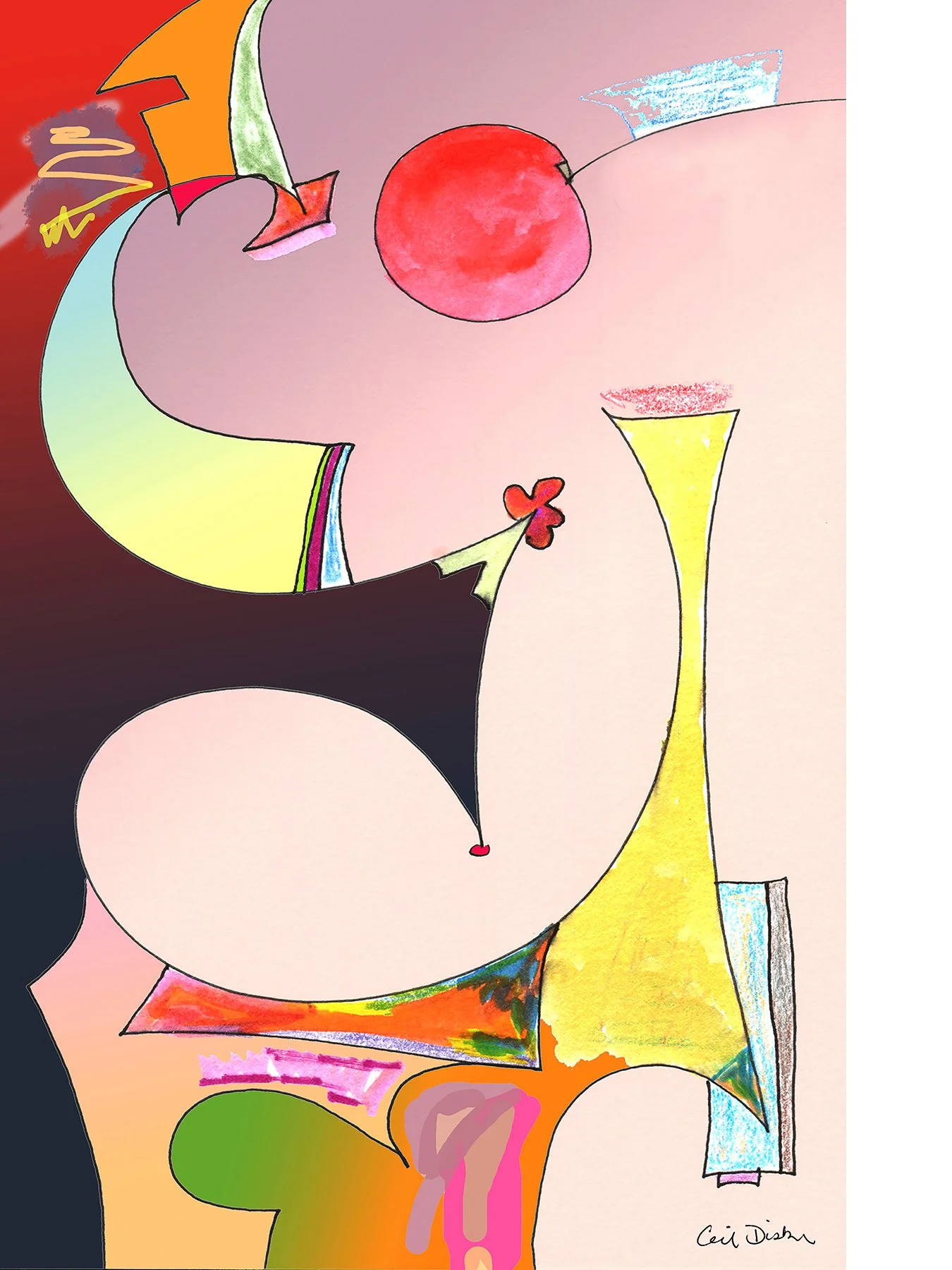 Cherry 16x24 digital painting CeilDiskin 2021-white edge.jpg