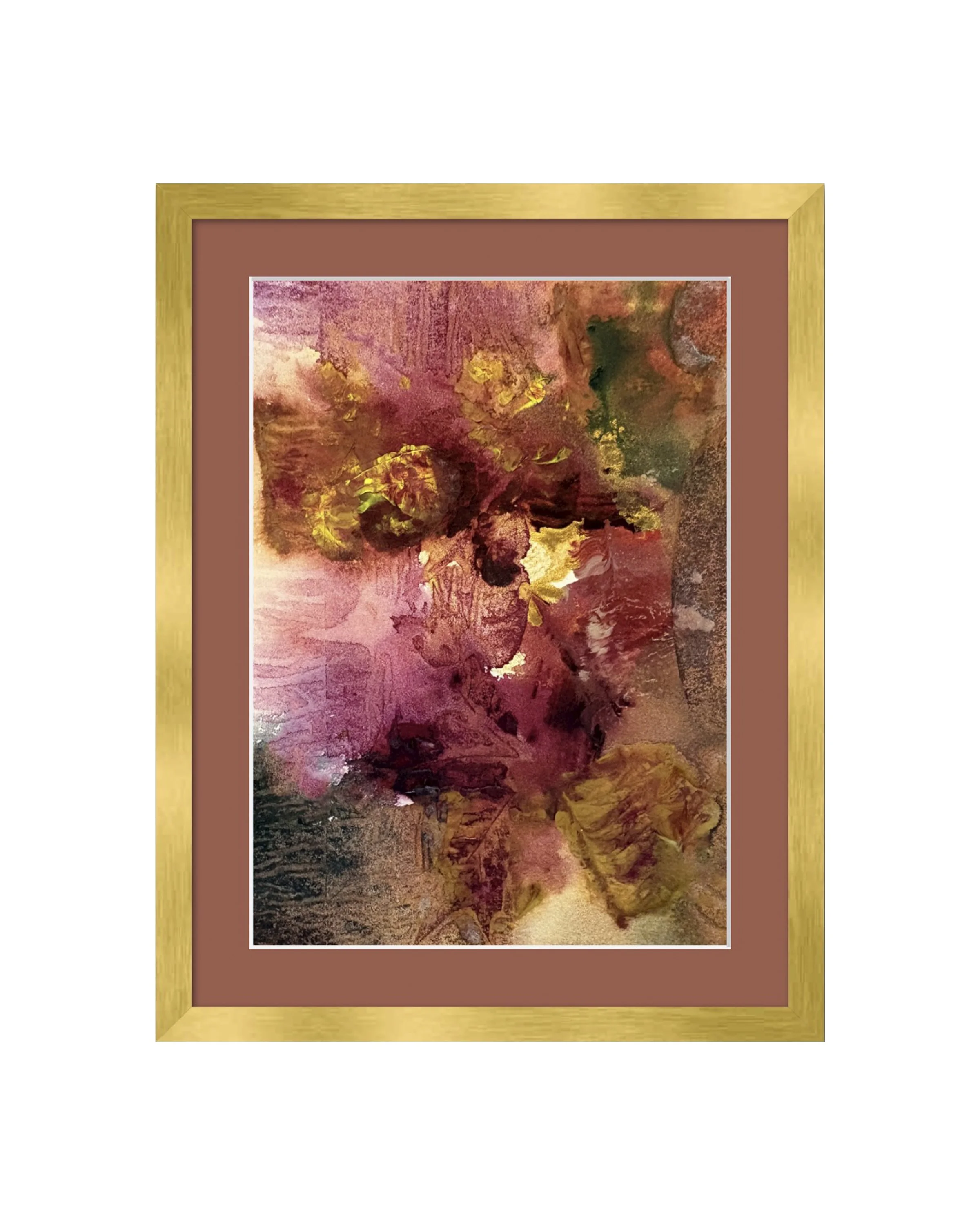Cozy Autumn 10x14 gold frame Pumpkin mat