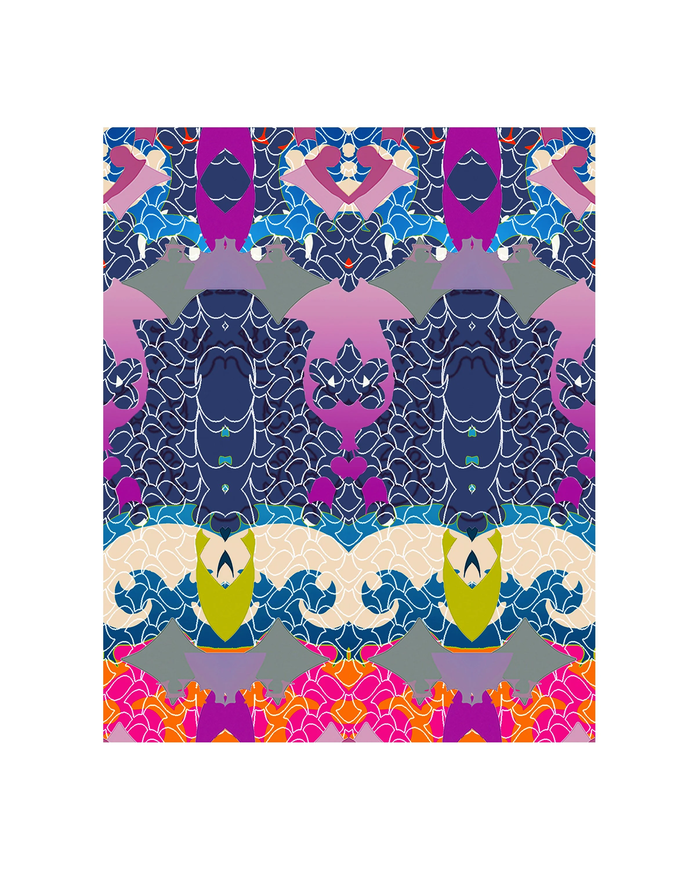 Fait Accompli. 8x10 digital pattern print. Ceil Diskin-2025.