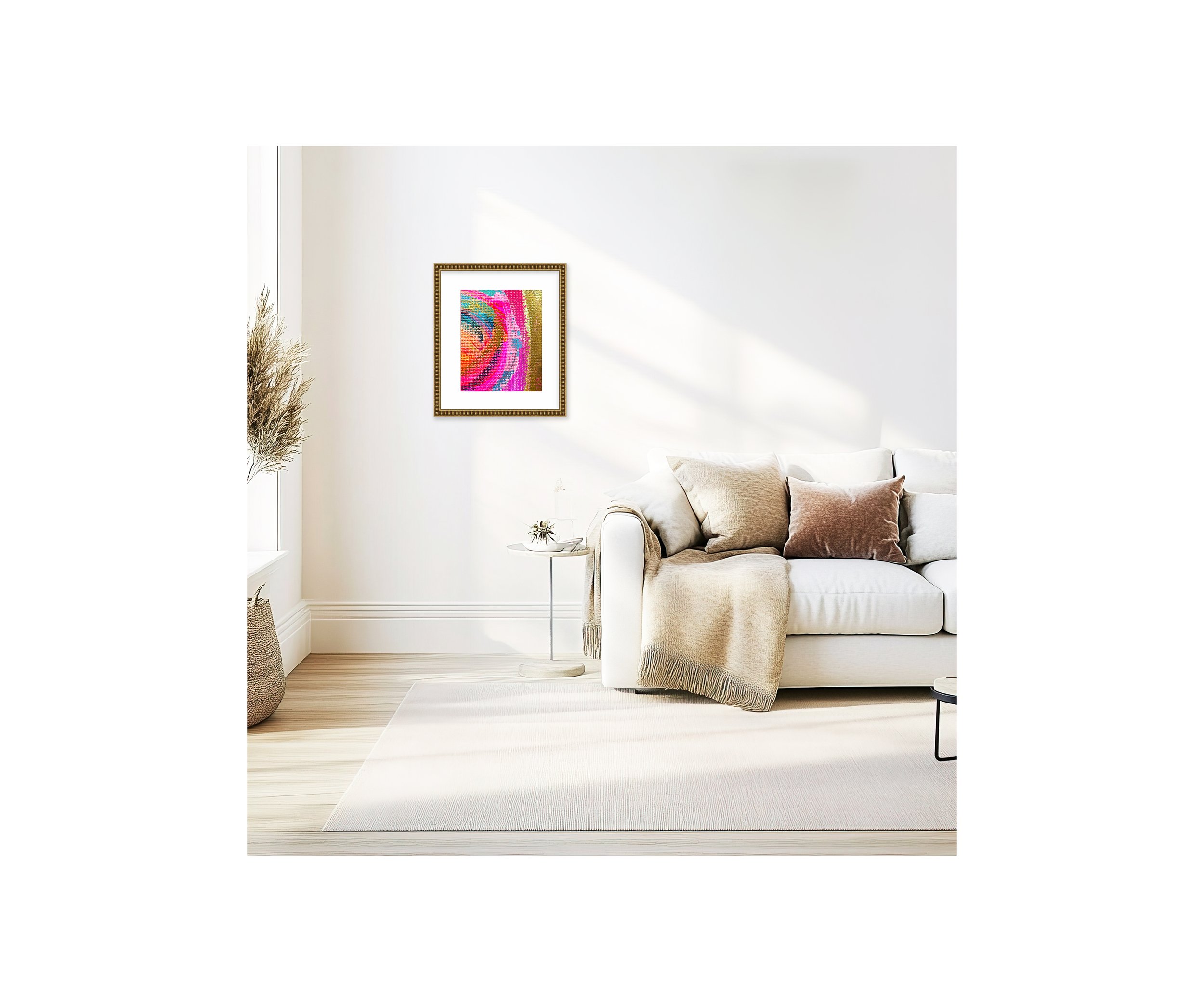 Here We Go, HOT-TO-GO Series, in modern living room, by Ceil Diskin