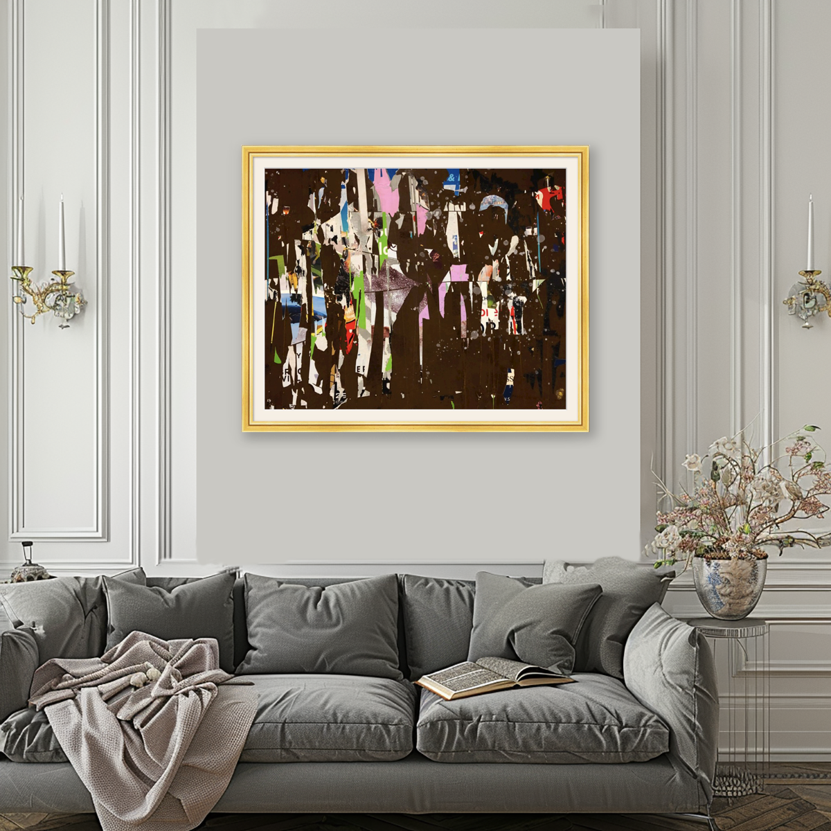 When We Were Strangers, 20x16 digital photo collage, matted & framed in scene.