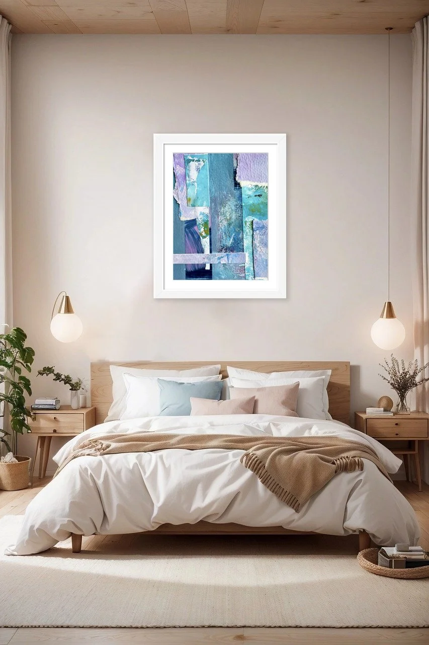 Kismet, 9x12 Giclée print, matted & framed, in scene. Ceil Diskin 2025.