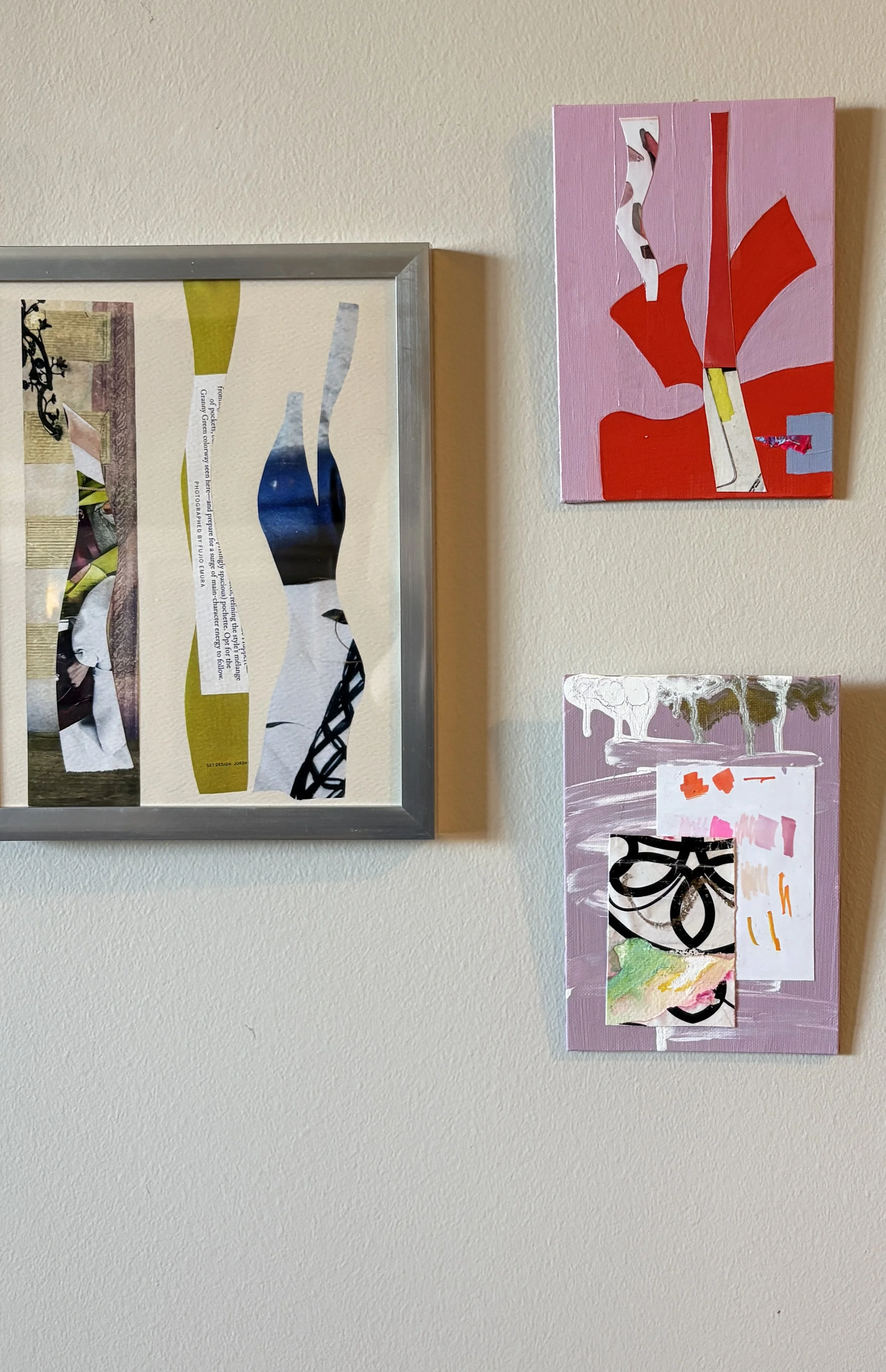 Cruella. 5x7 collage print, matted & framed in scene. Ceil Diskin-2025.