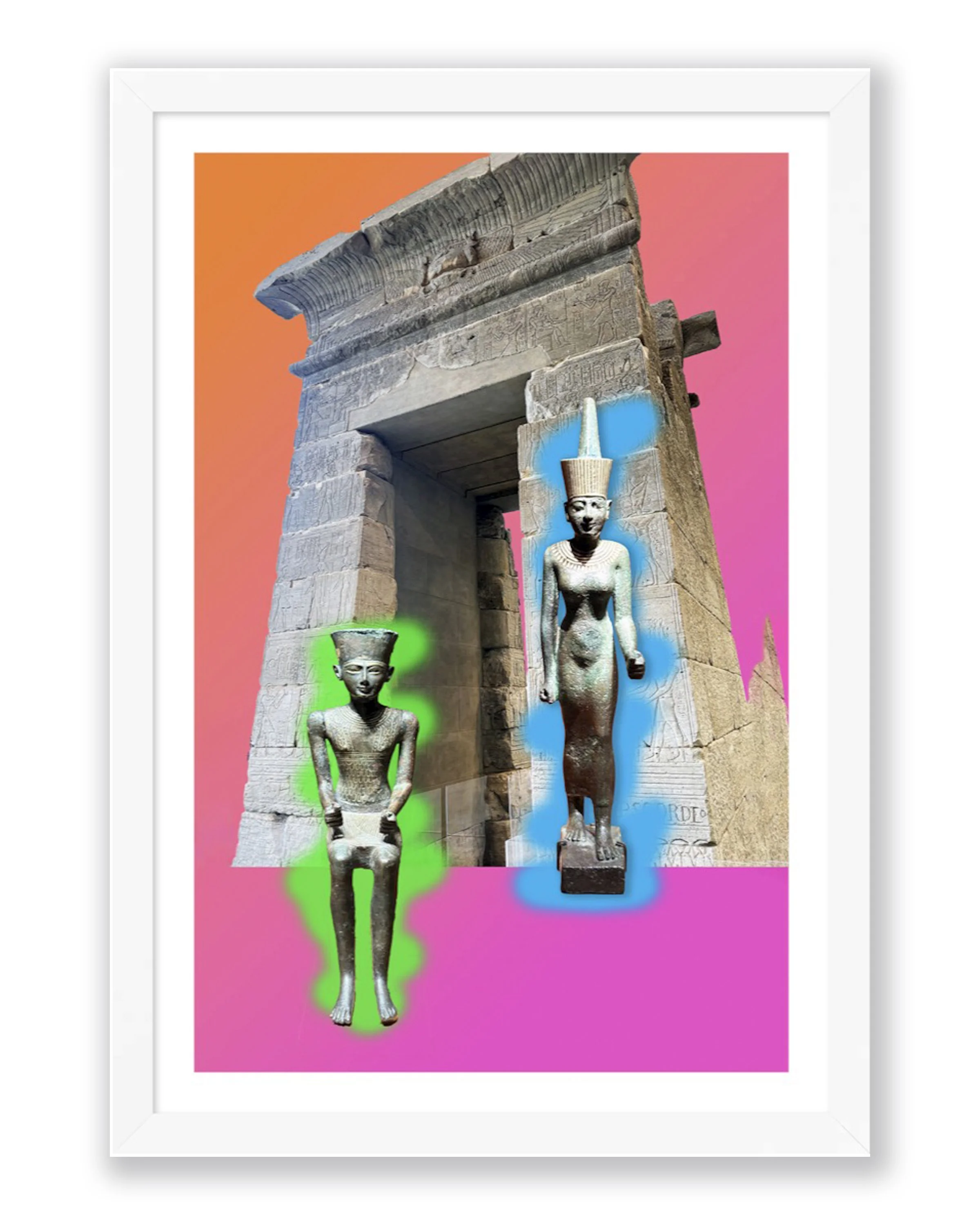Dendur Pharaohs poster in white frame