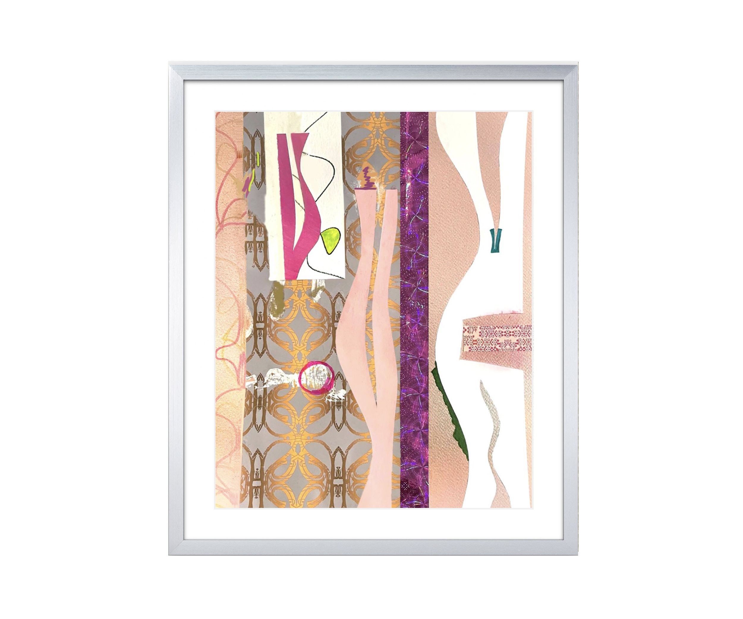 Slouching, silver frame
