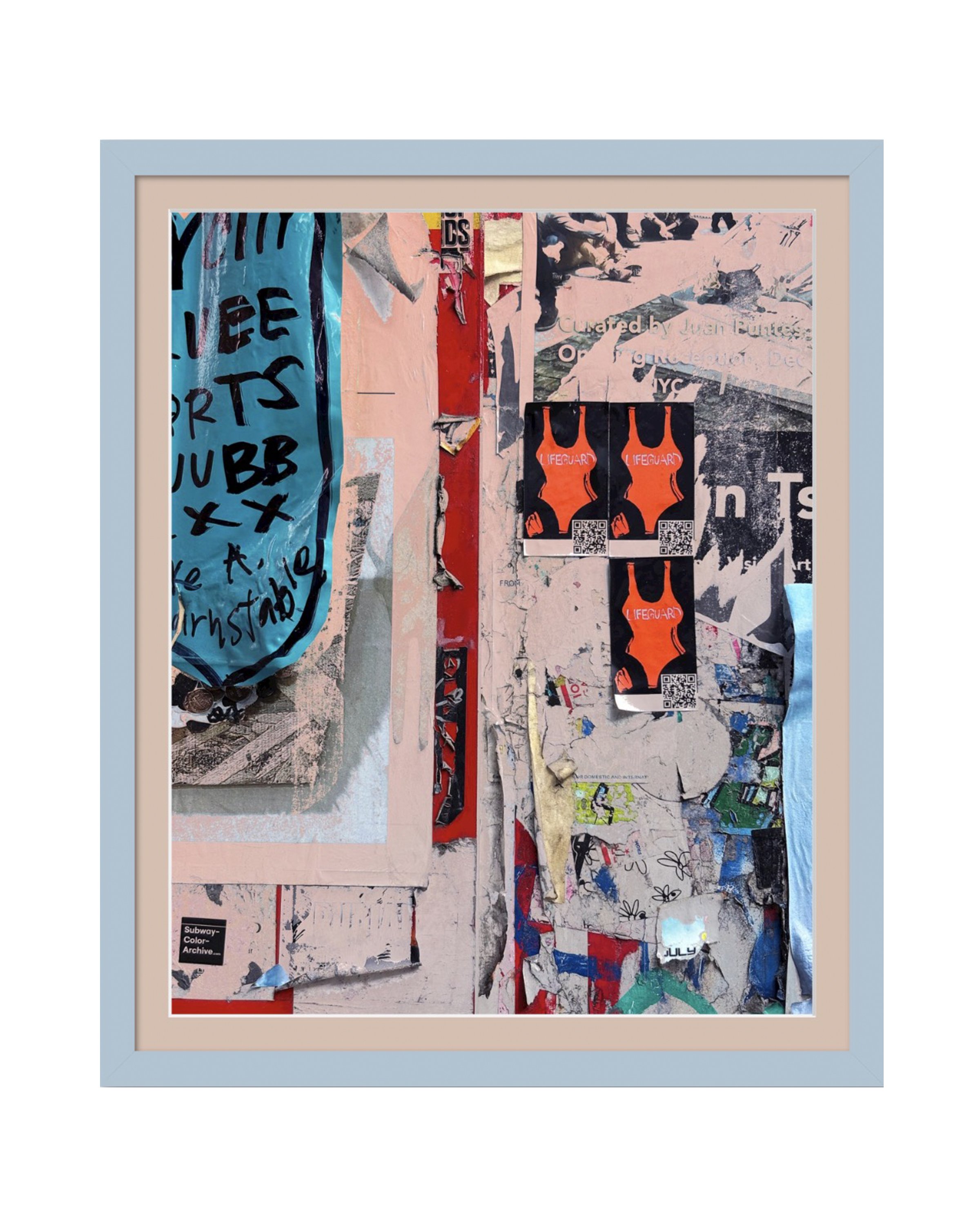 UUBB XX 20x16 digital photo collage, matted & framed.