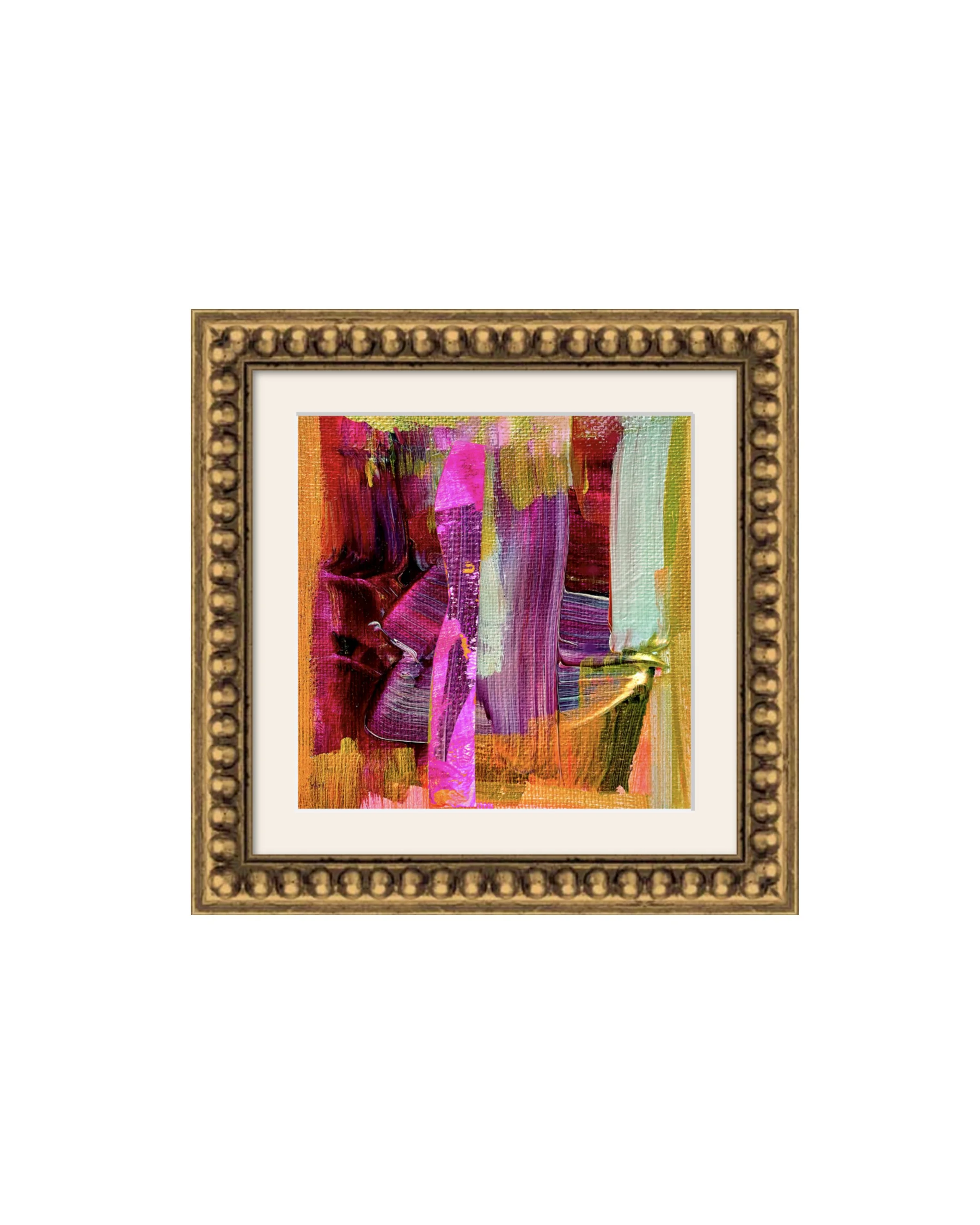 Through & Through-I Feel Love Series, gold frame, by Ceil Diskin