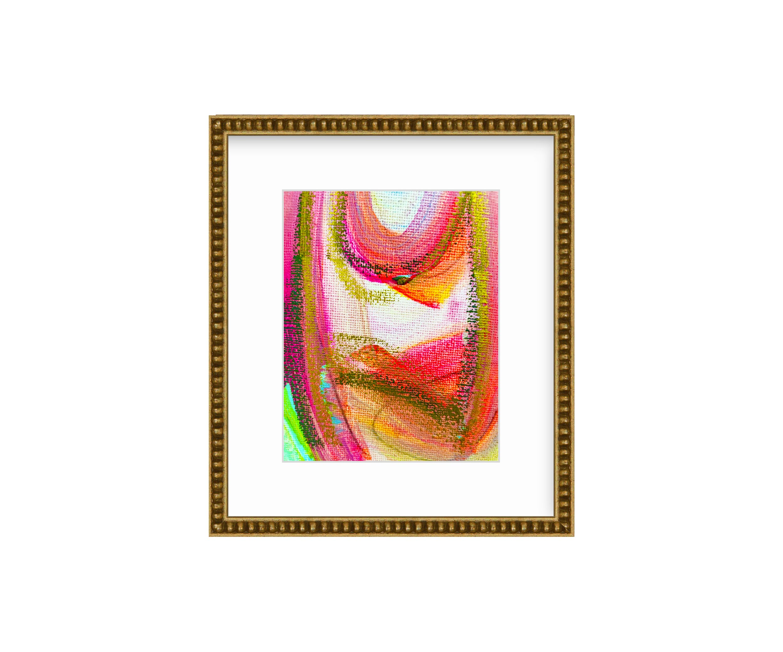 As Of Yet, HOT-TO-GO Series, gold bead frame, by Ceil Diskin