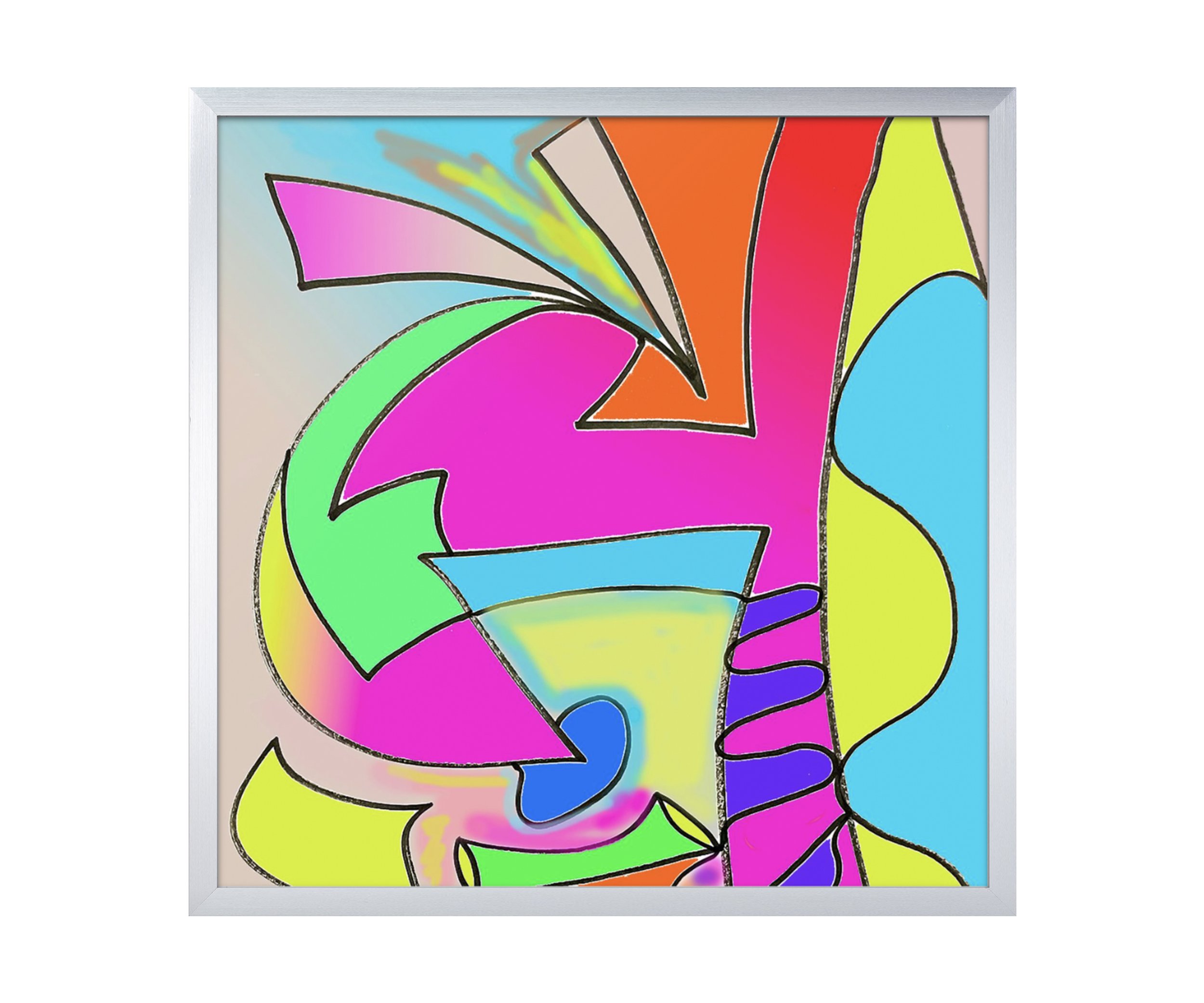 Feeling Festive, Digital Painting, framed