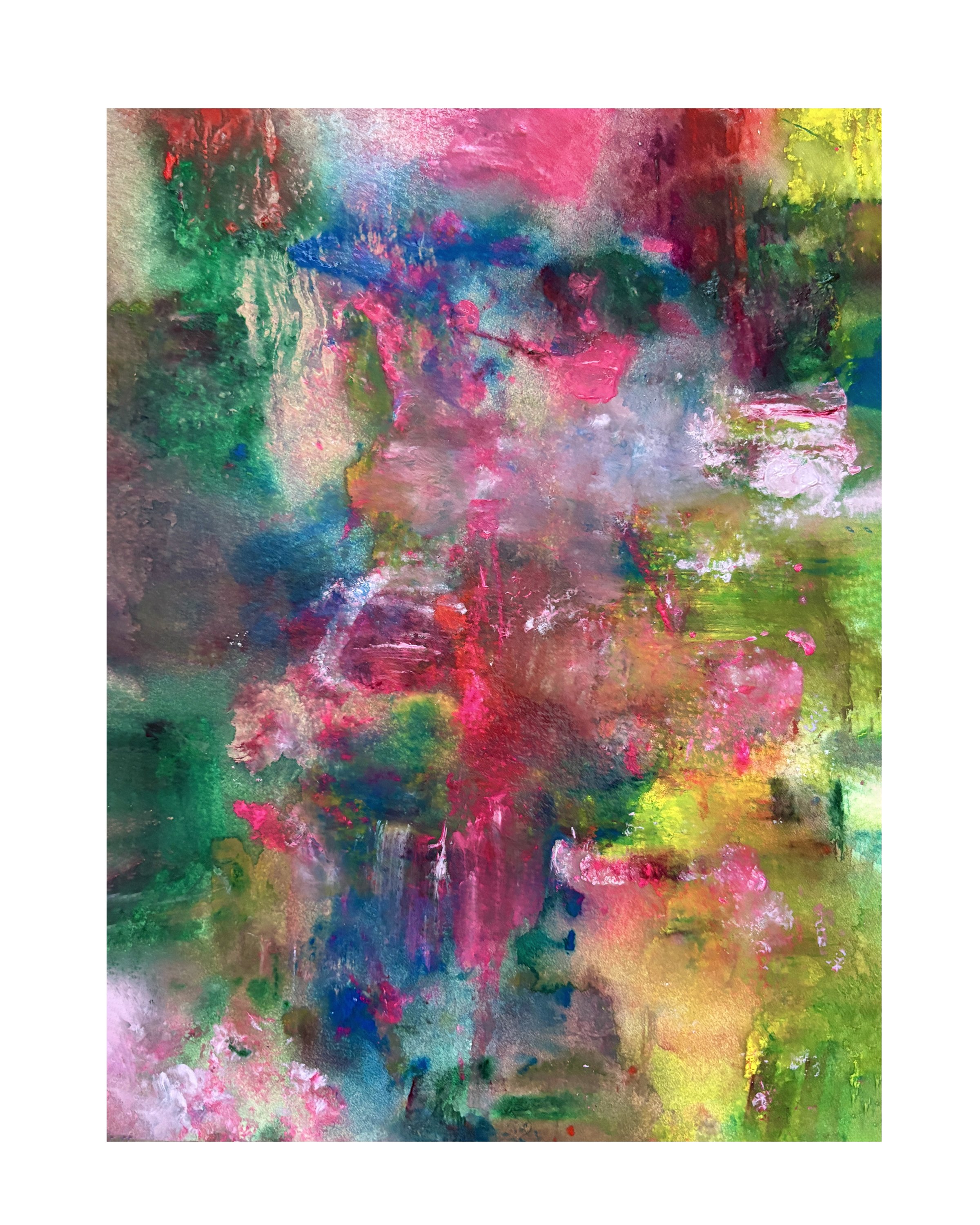 Tumbling Garden - 9x12 acrylic paint on paper - Ceil Diskin 2026