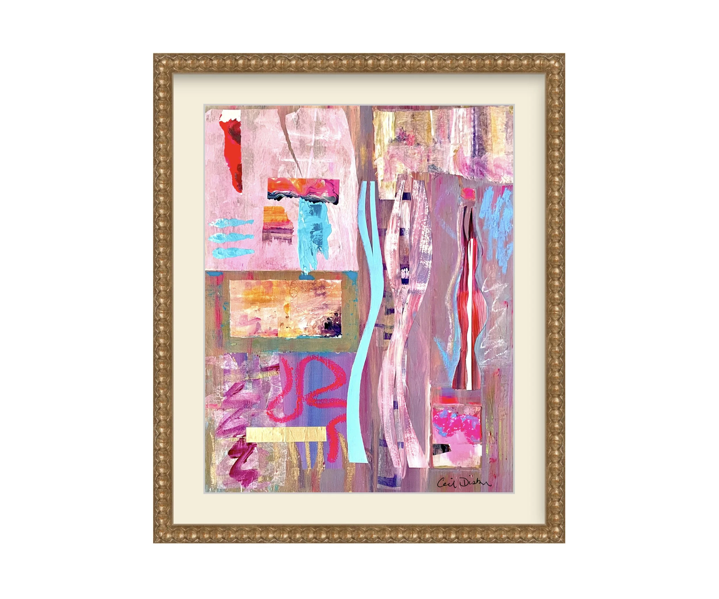 Miracle Road, gold bead frame, by Ceil Diskin