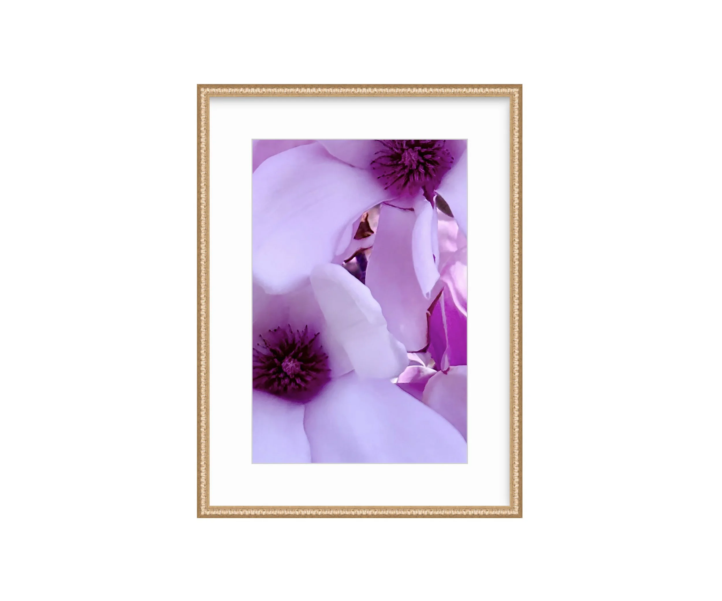 First Blush Lavender, wavy gold frame, by Ceil Diskin