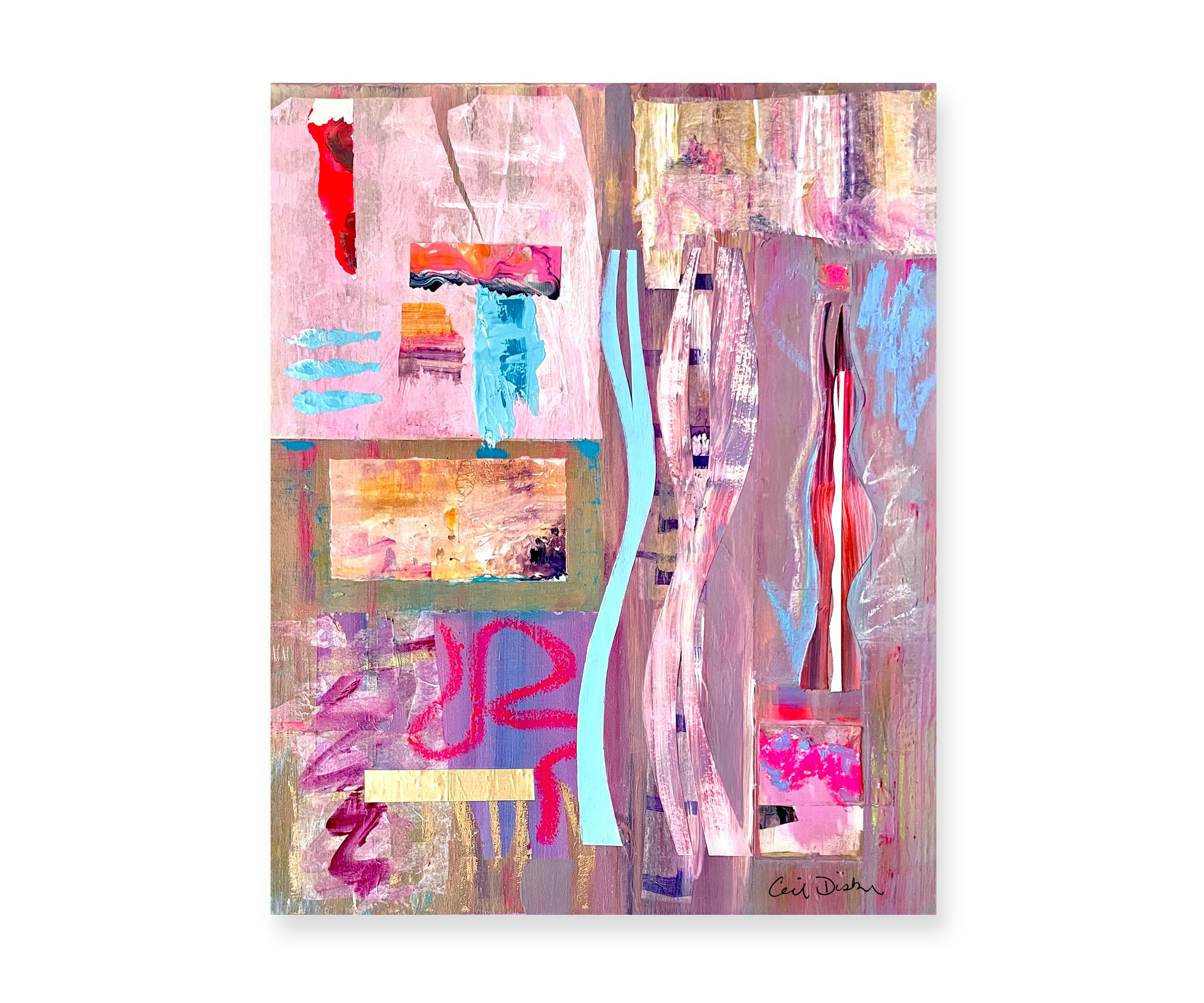 Miracle Road - Mixed Media Collage Print