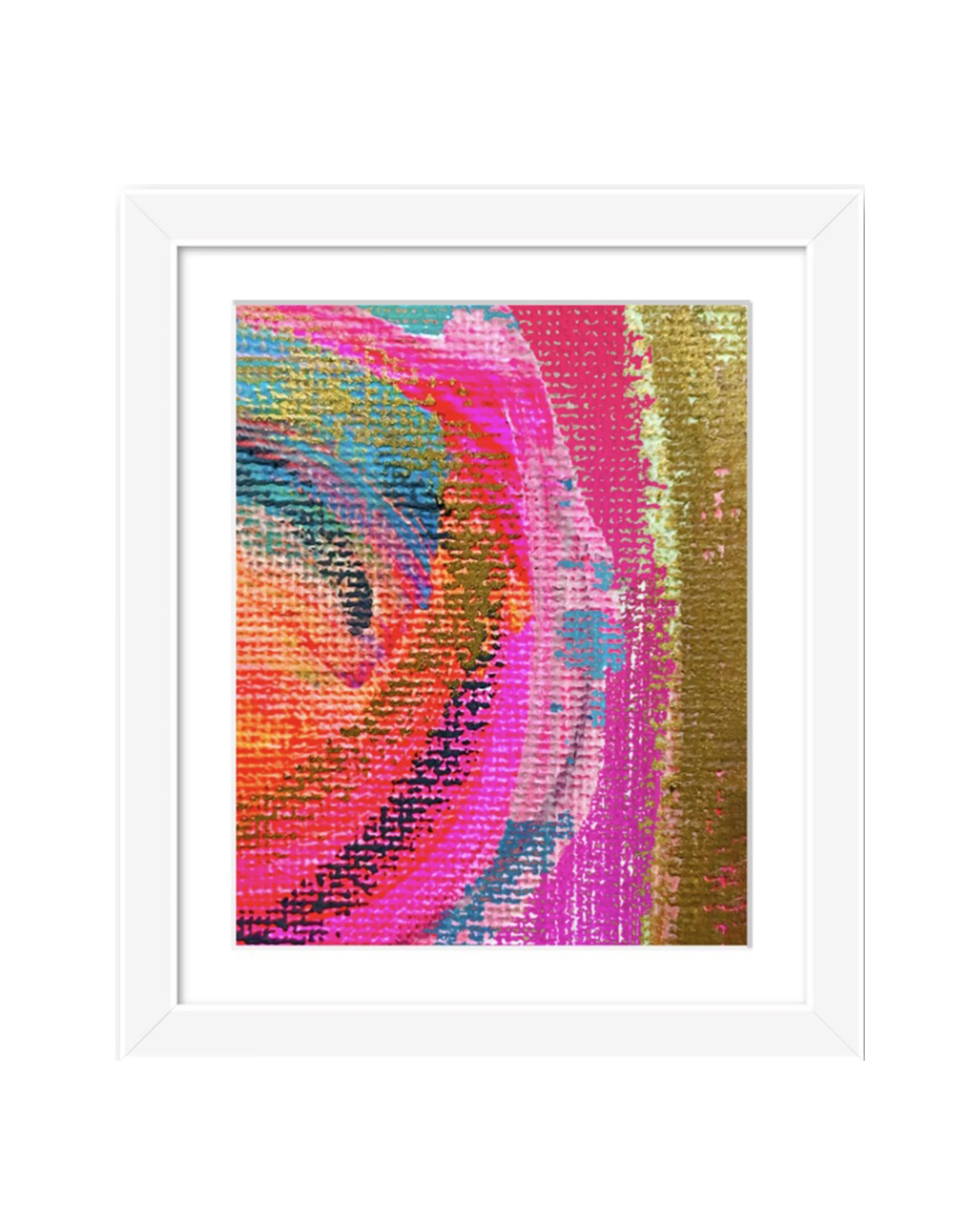 Here We Go 8x10 painting print, matted & framed. Ceil Diskin-2024.