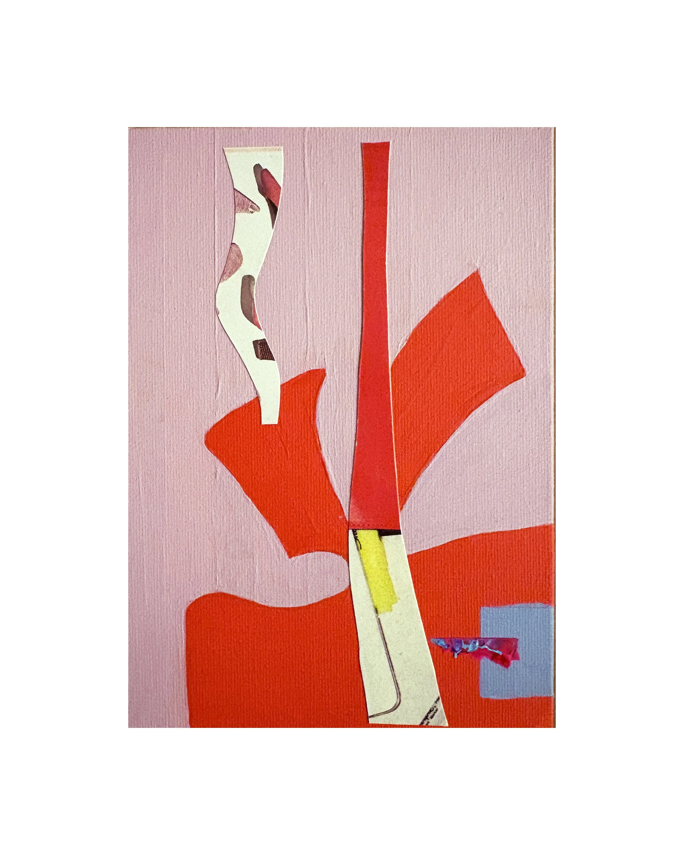 Cruella. 5x7 collage-painting on canvas board. Ceil Diskin-2025.