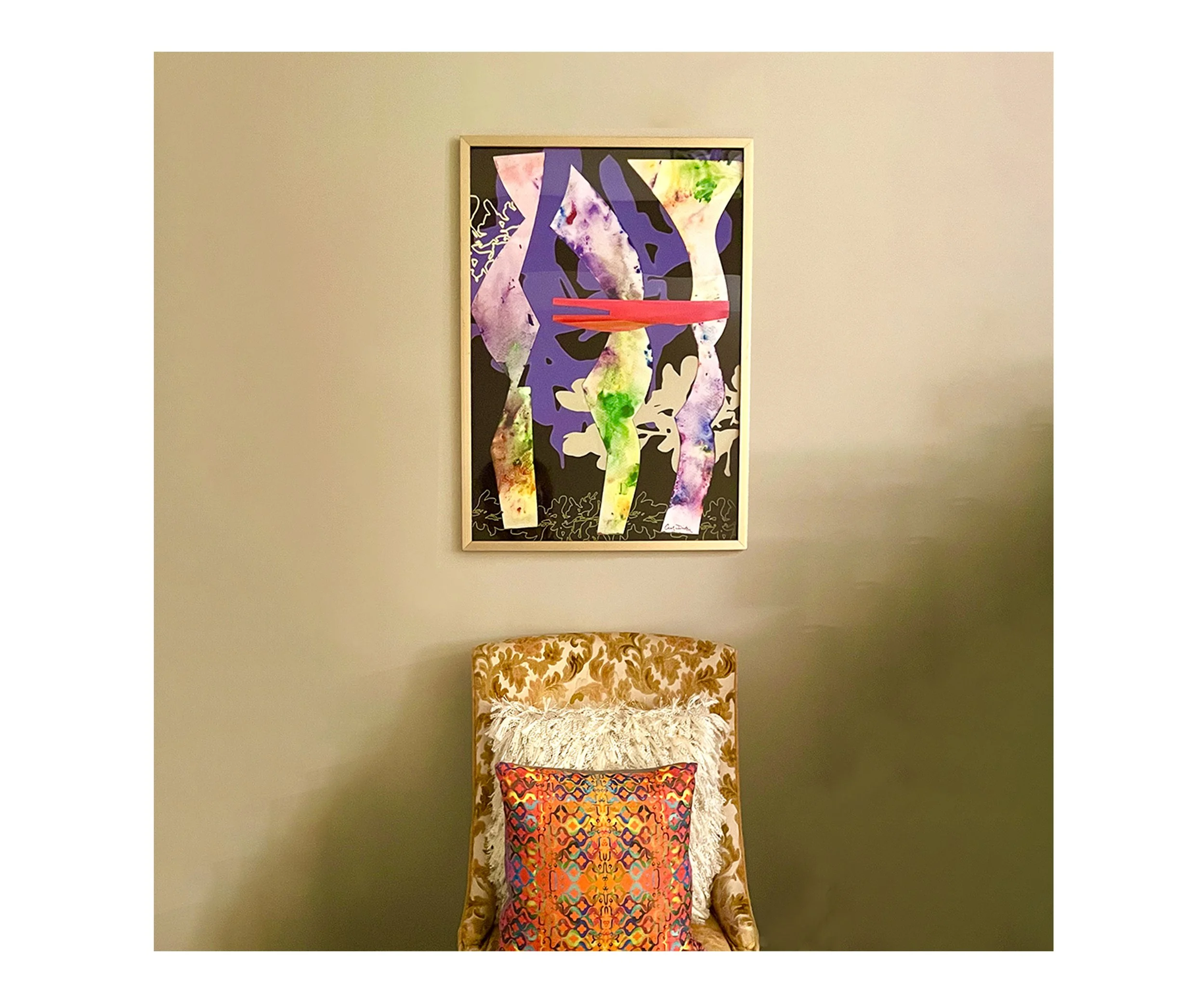 HULA, with antique chair, by Ceil Diskin