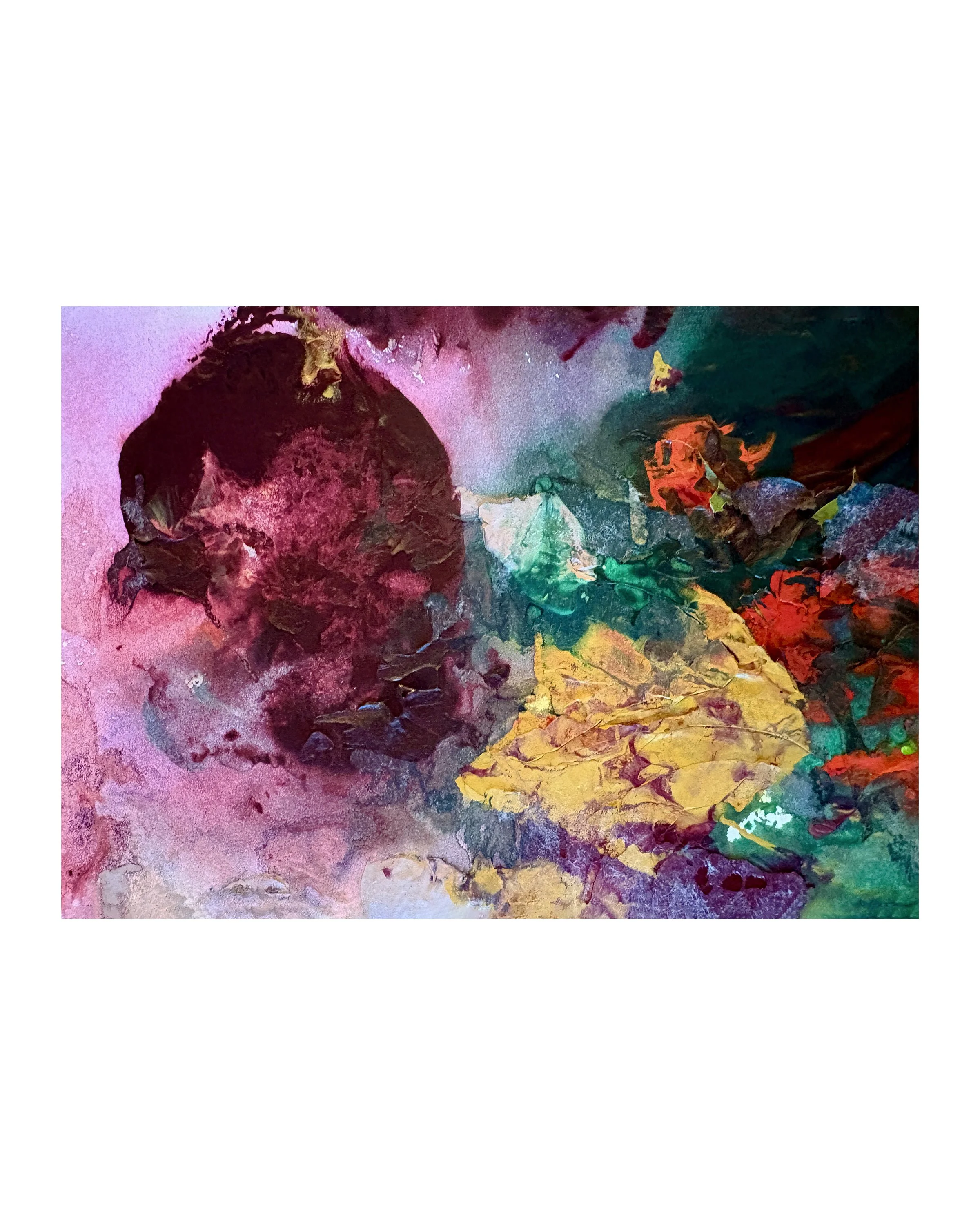 Aubergine_7x5 acrylic painting on paper_Ceil Diskin 2026