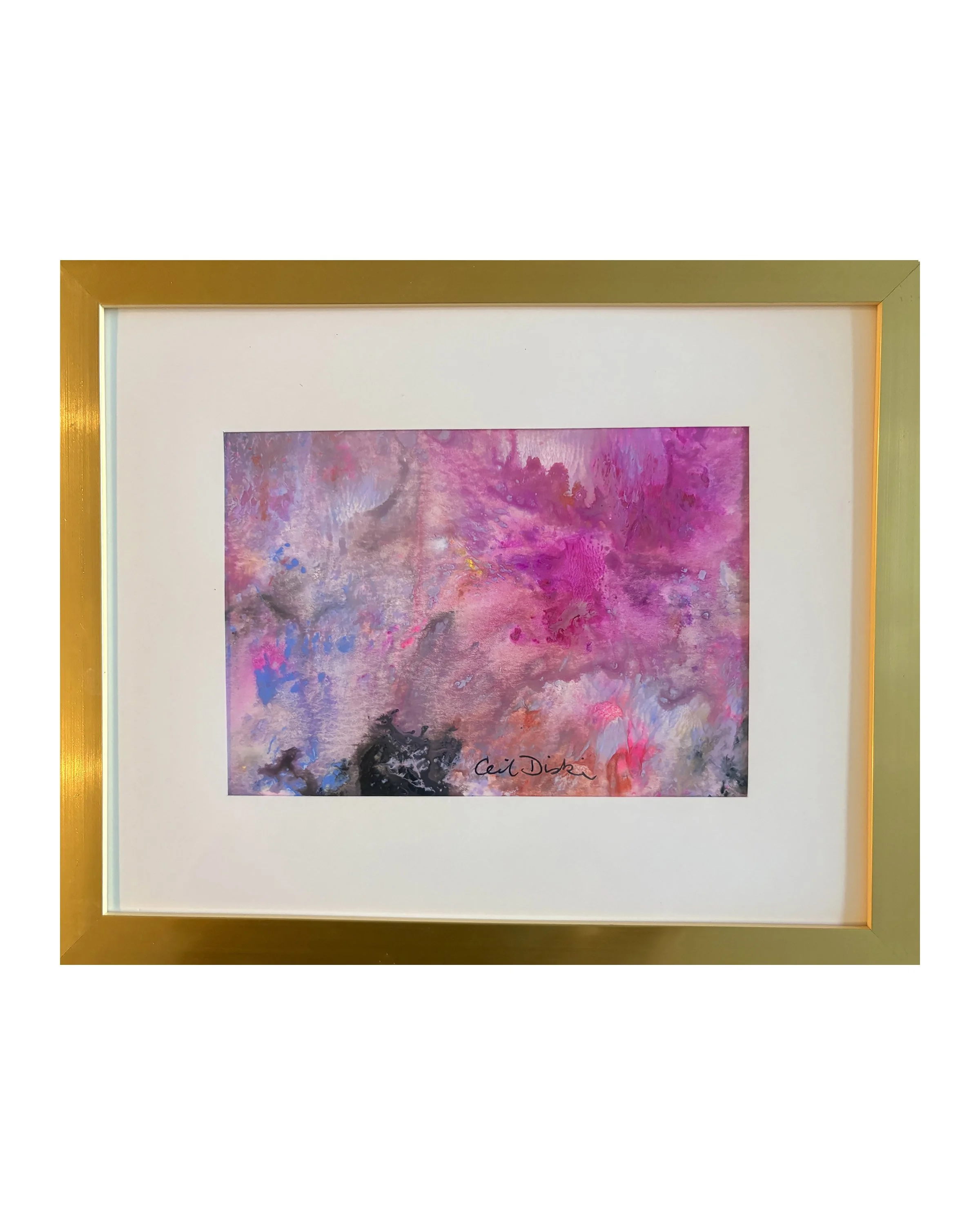Patrice 11x9 frame-1.5 mat-5x7 acrylic painting on paper-Ceil Diskin 2026