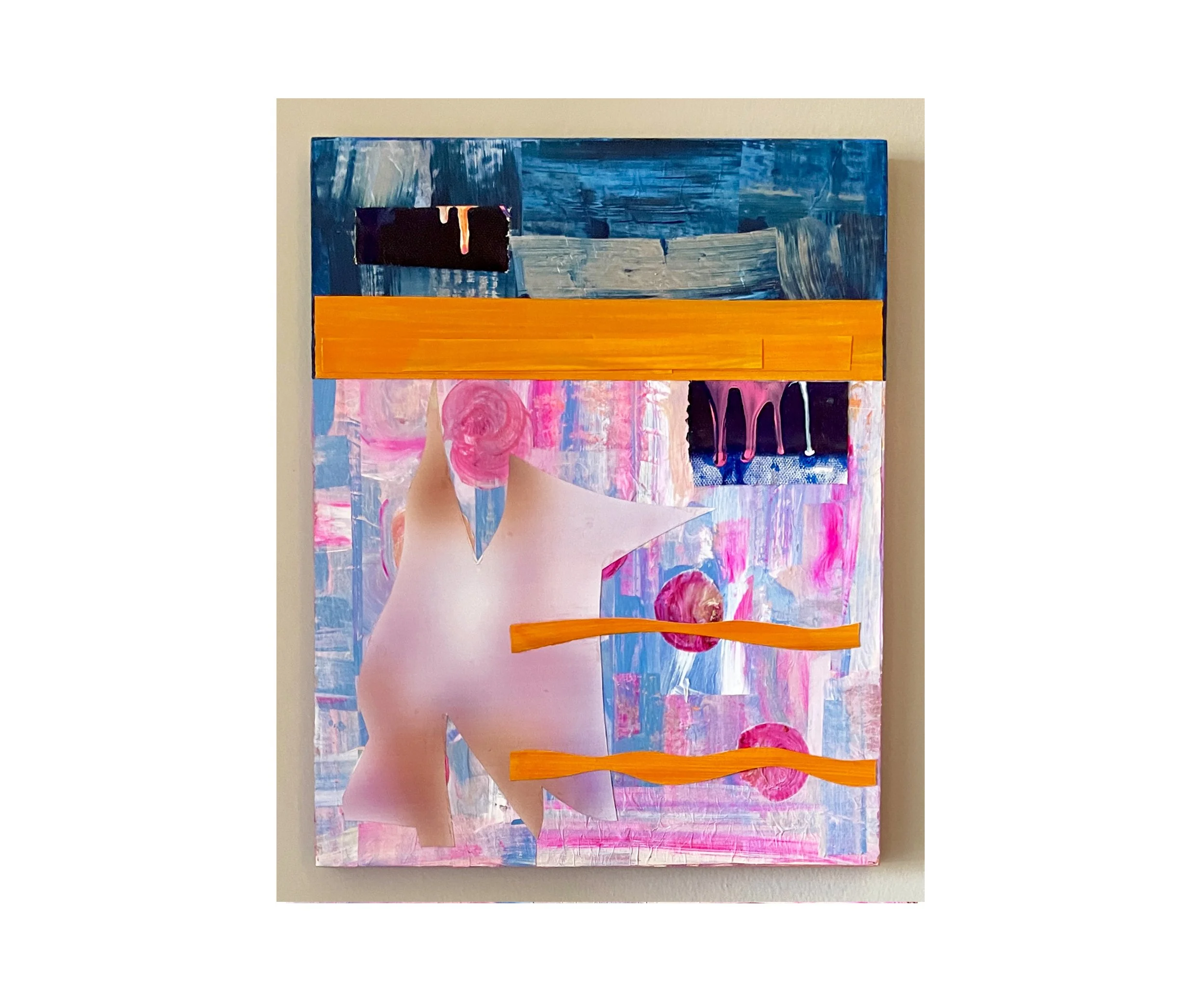 P.S. There's Cake - Mixed Media Collage