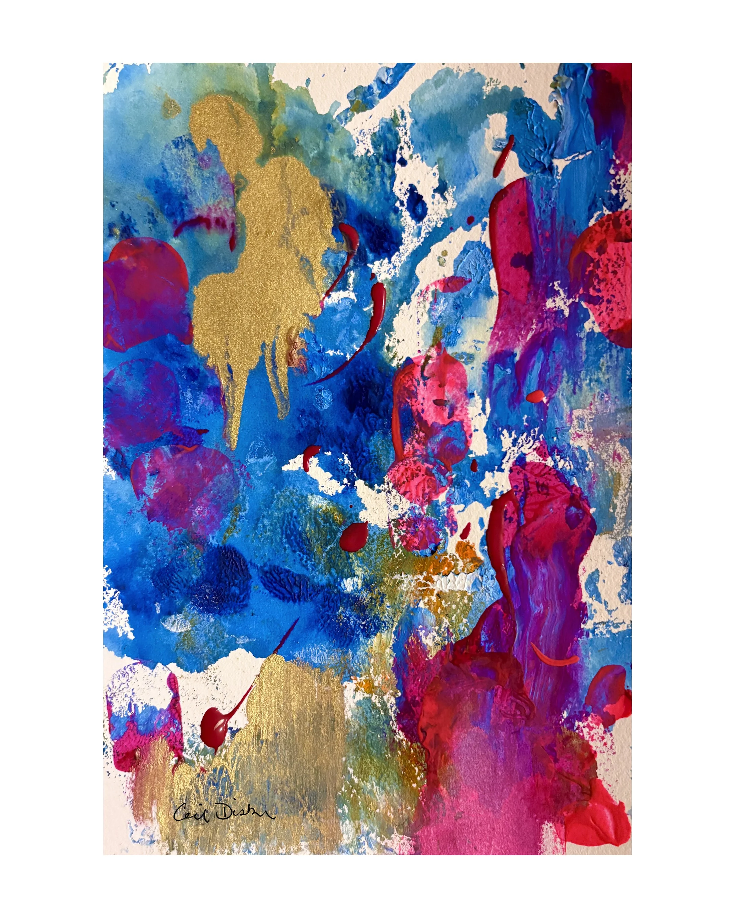 Pop.16”x24” painting print. Ceil Diskin, 2025.